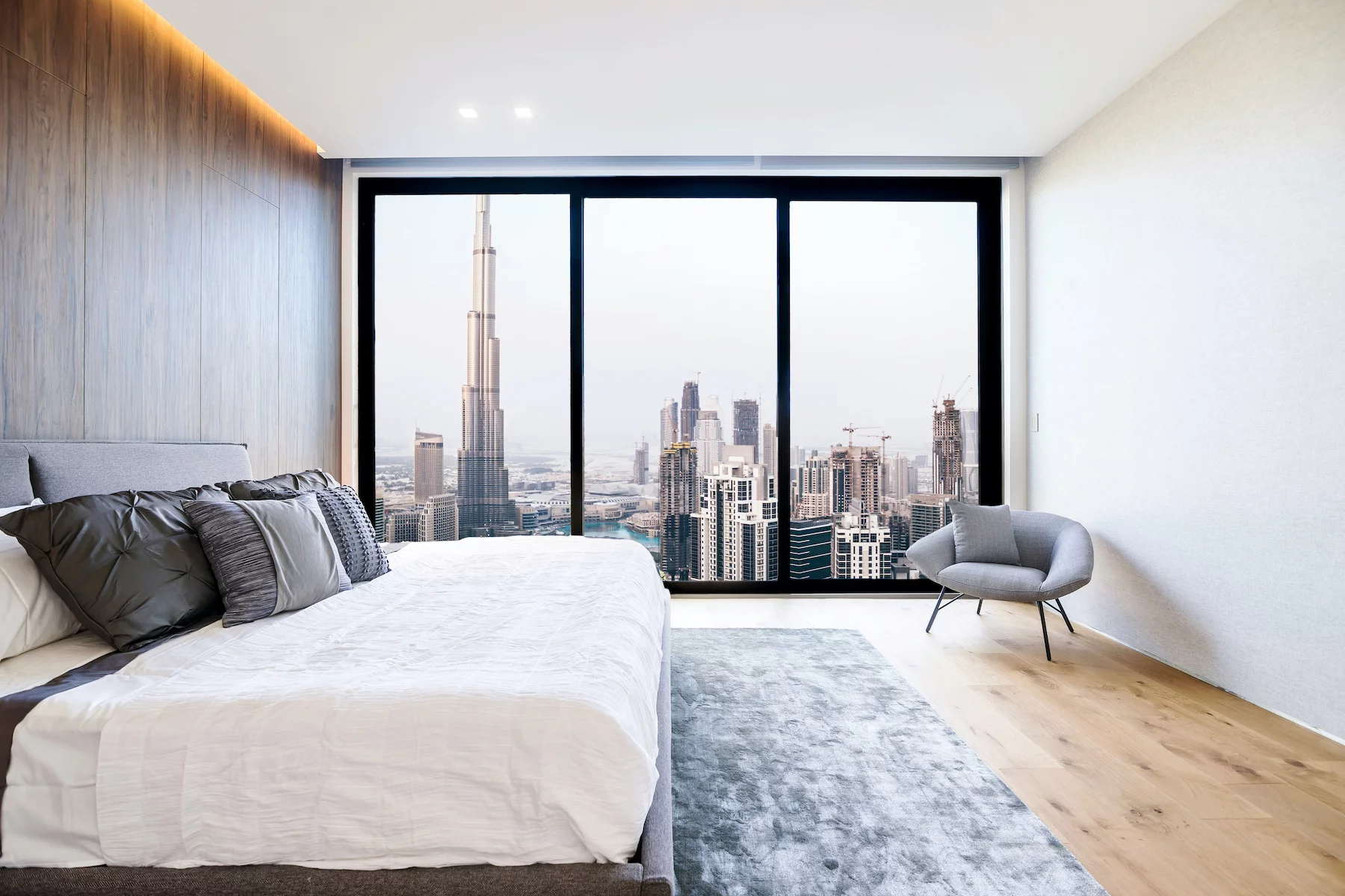 A clean apartment bedroom in Dubai, UAE