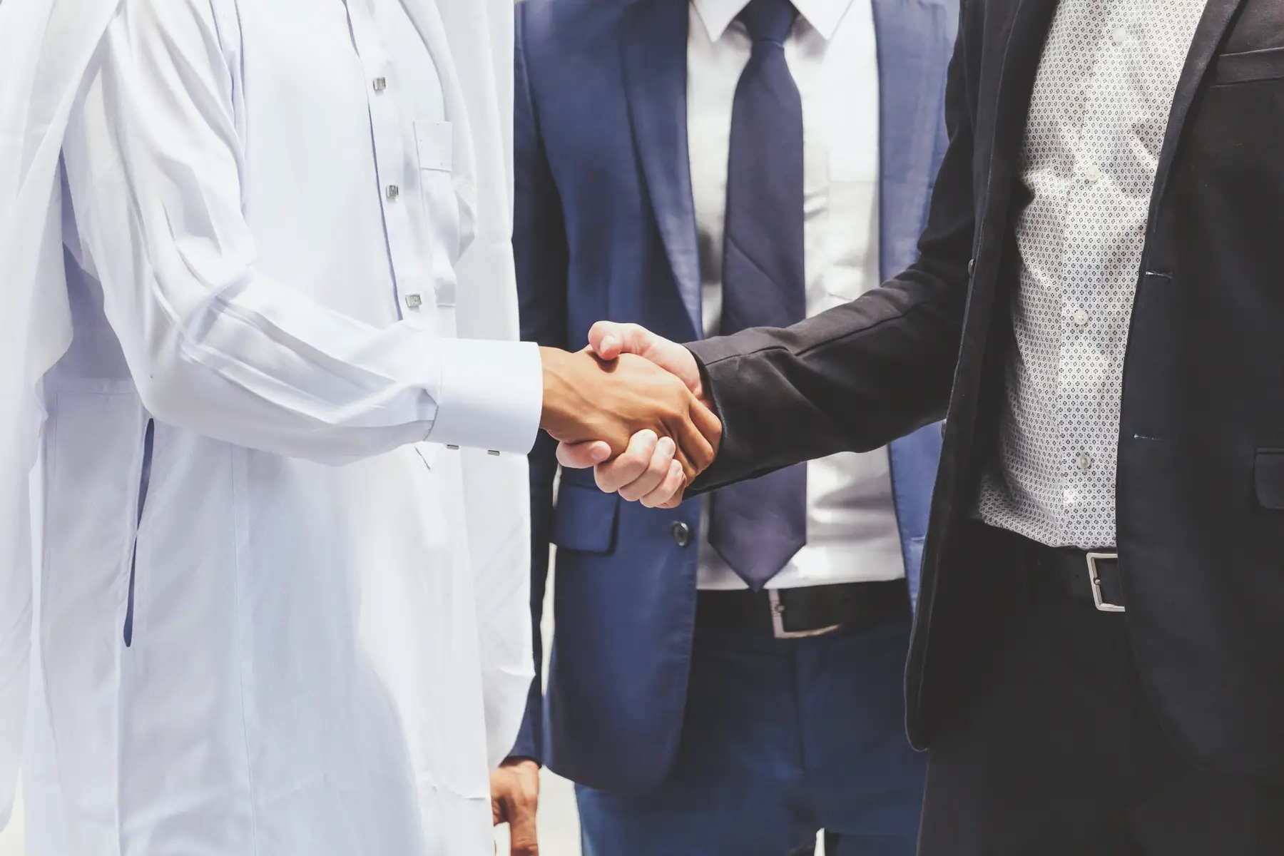 Handshake with an Emirati businessman