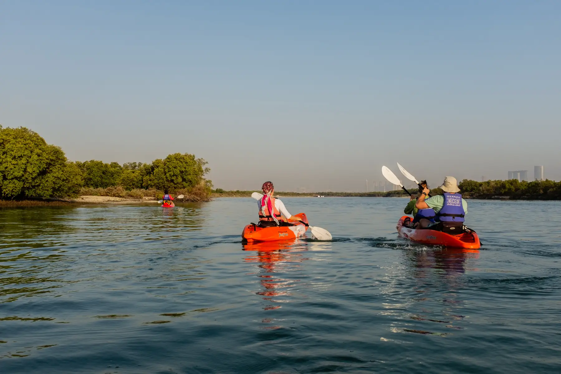 Kayaking through mangroves in Abu Dhabi