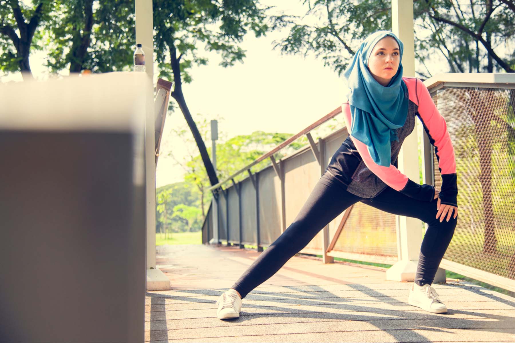 woman exercising outside