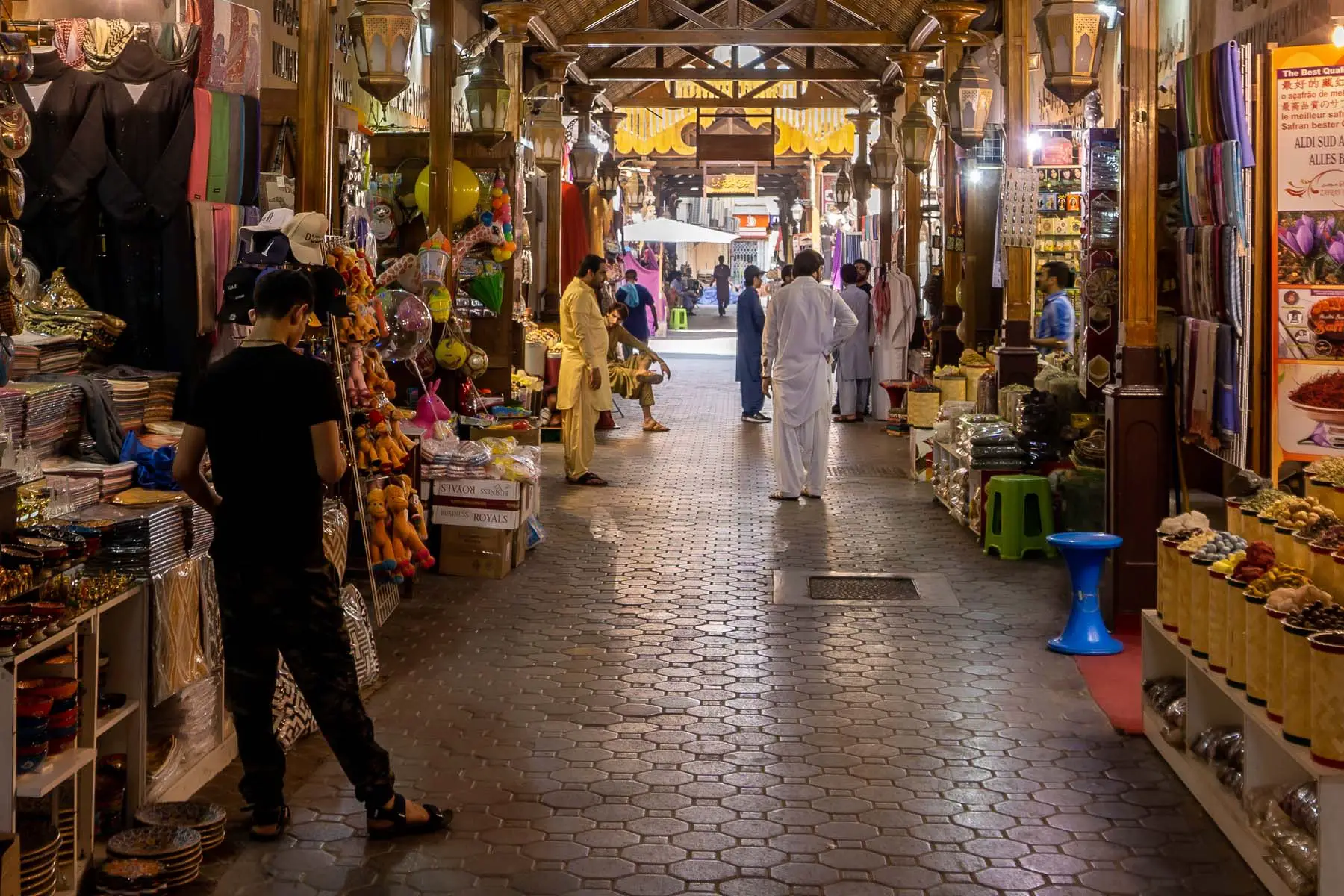 inside of the souk in the UAE