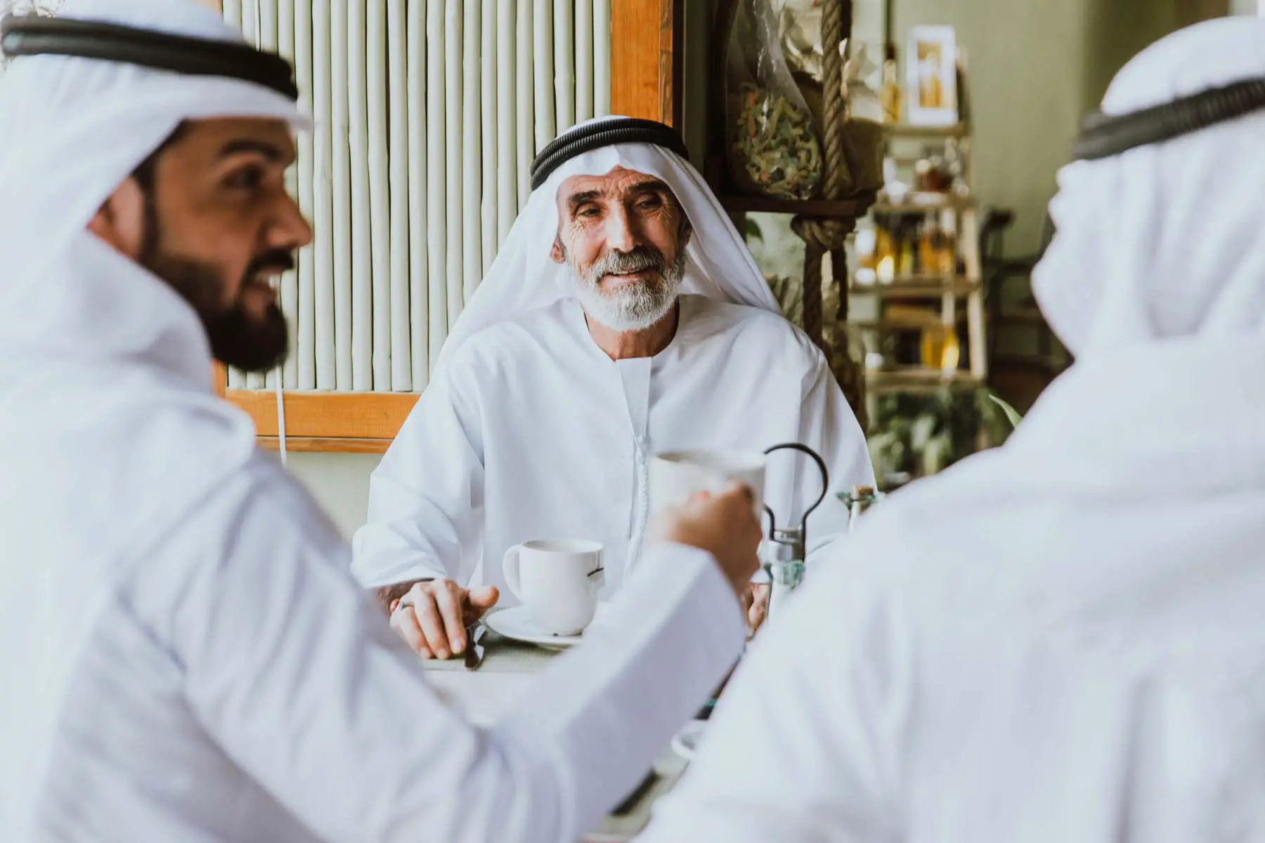 Emirati men chatting in the UAE