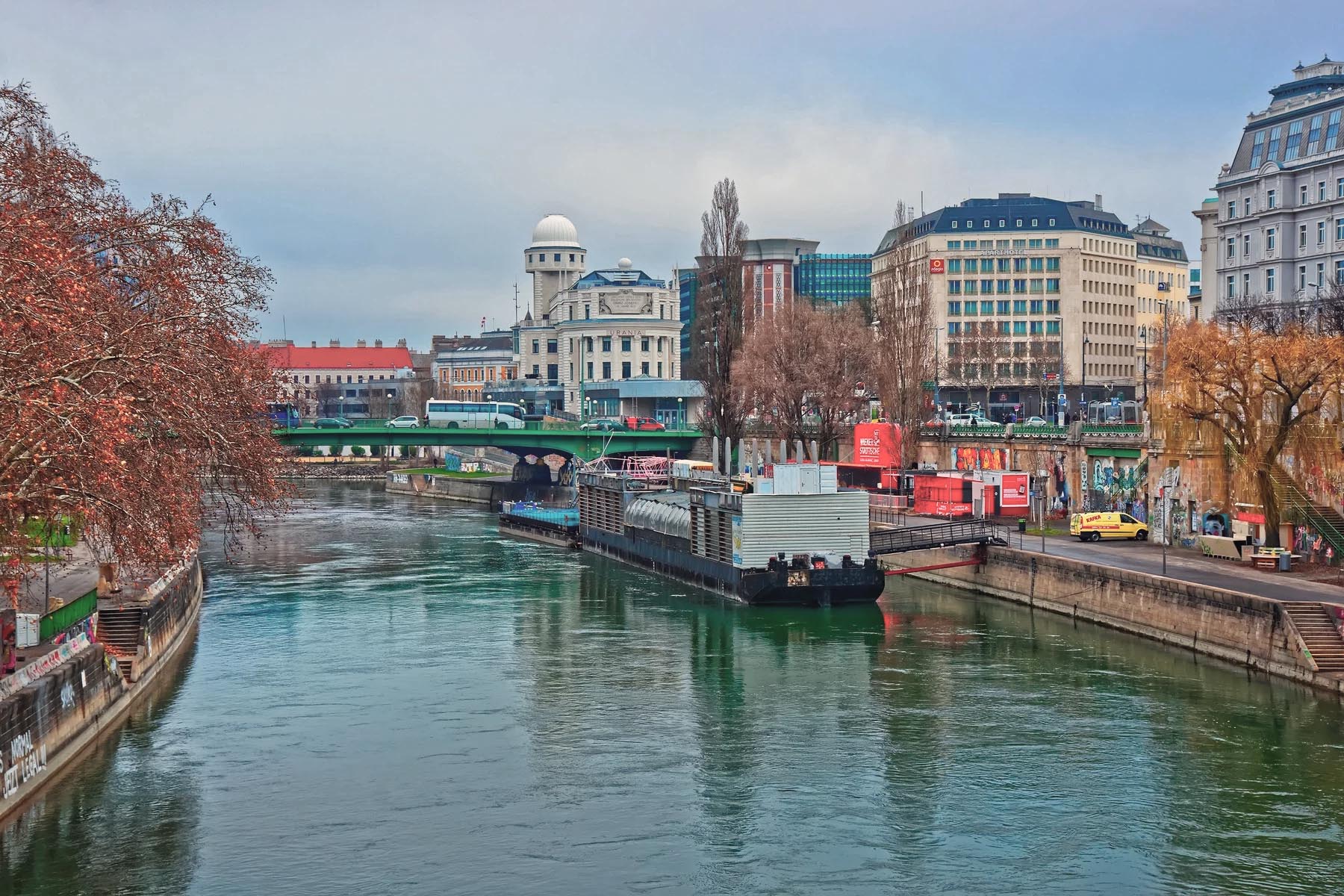 Danube Canal in Leopoldstadt, Vienna