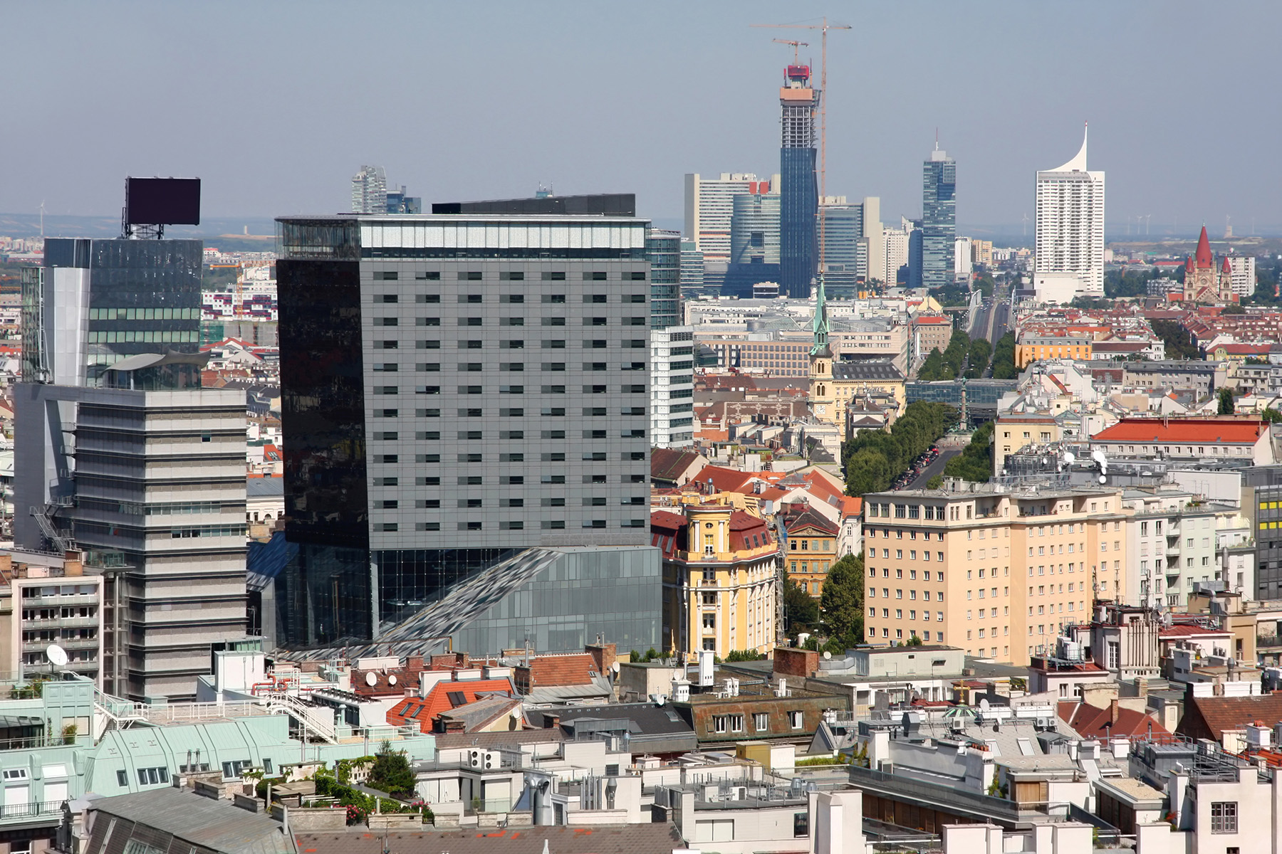 Skyline of Vienna, Austria - business district