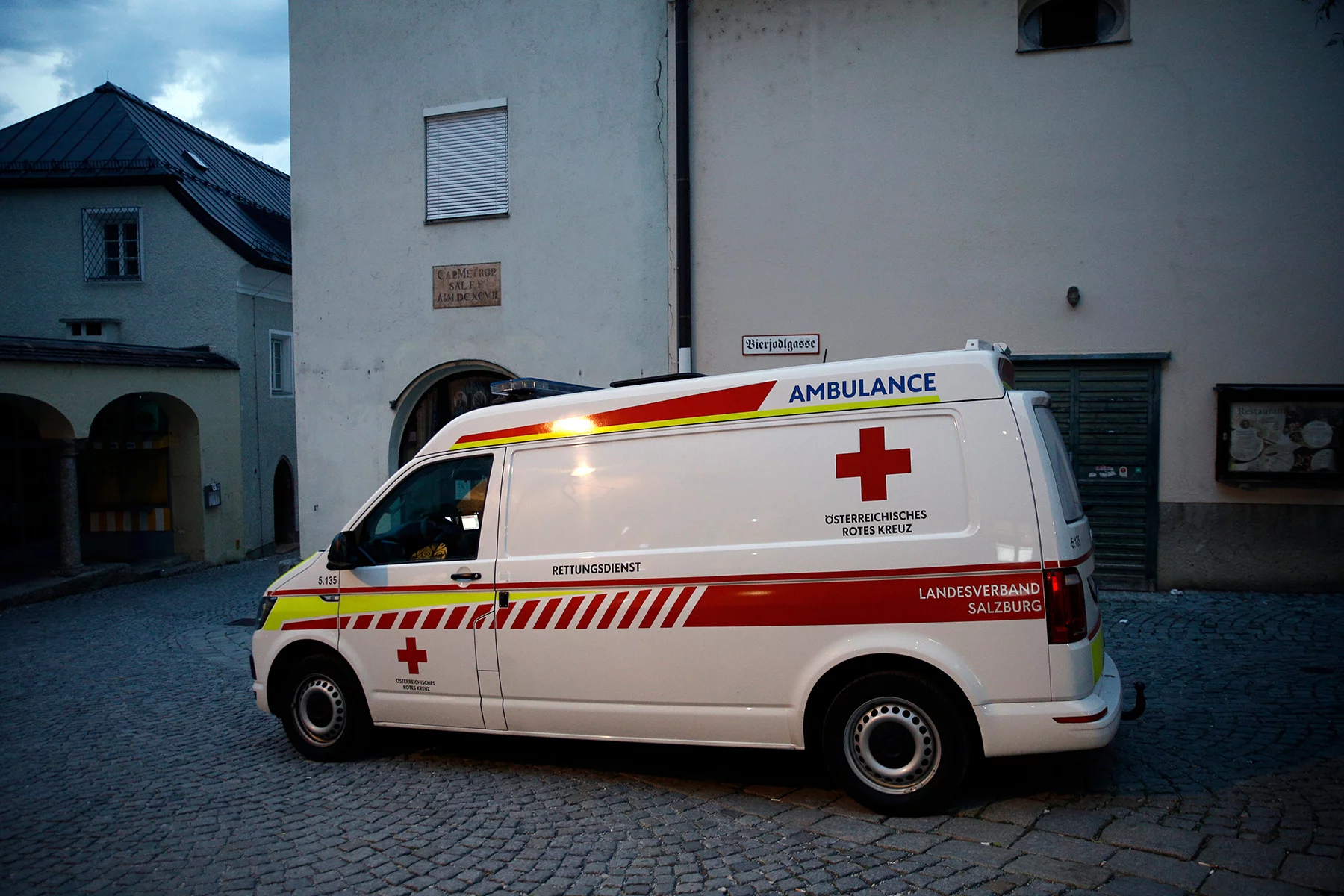 An ambulance in Salzburg, Austria