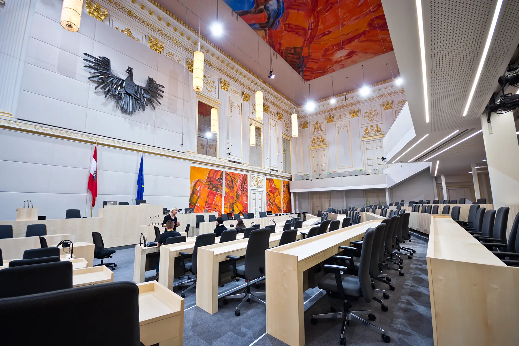 The interior of Austria's Parliament