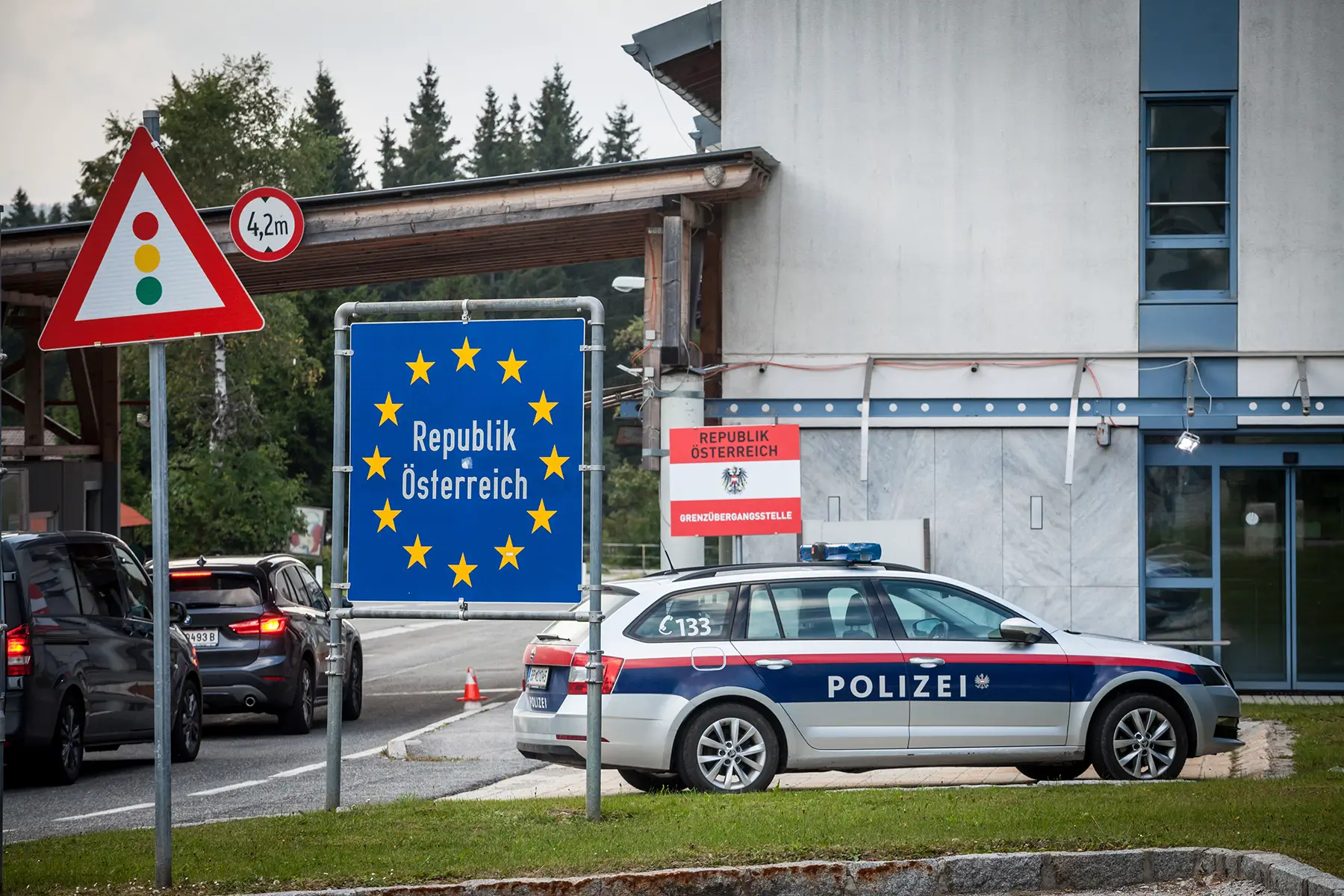 Border control point in Austria