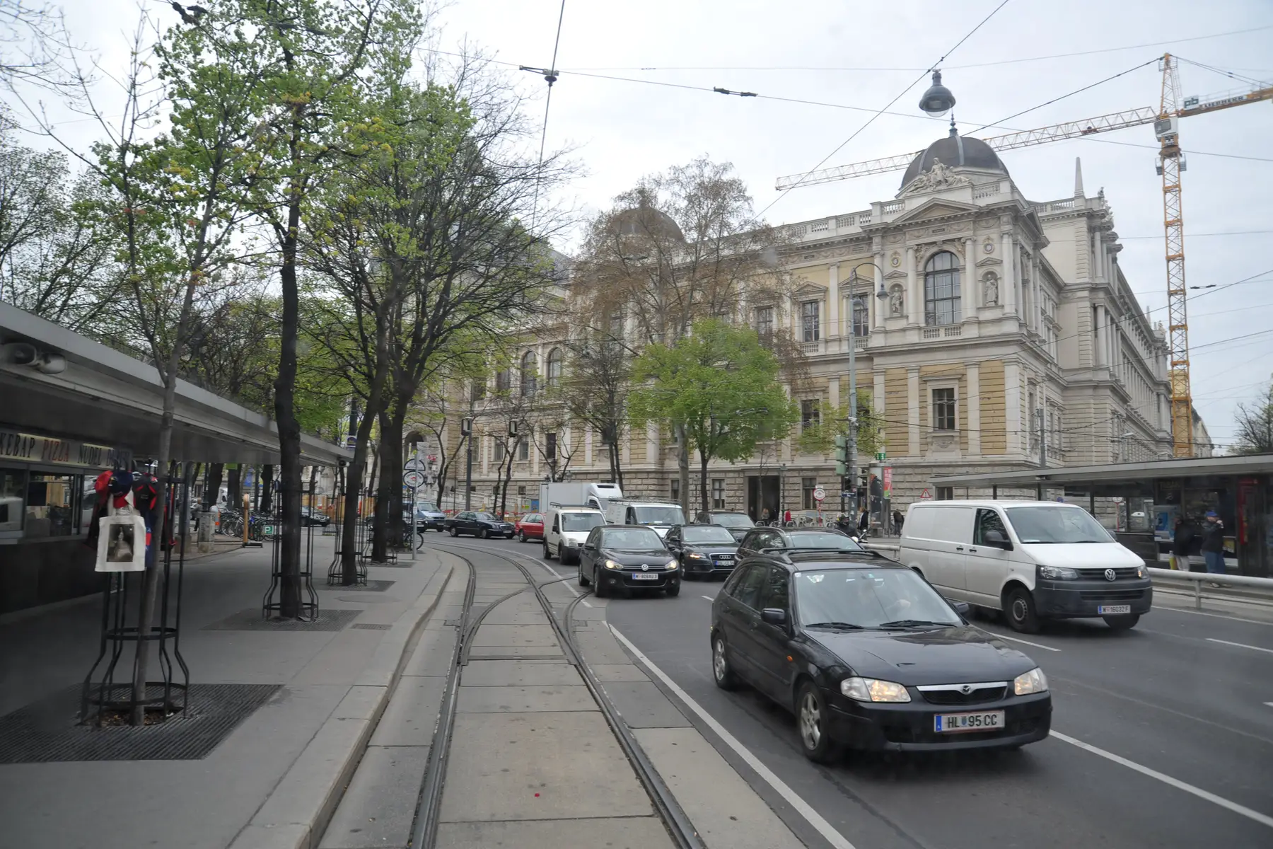 Cars on a street in Vienna