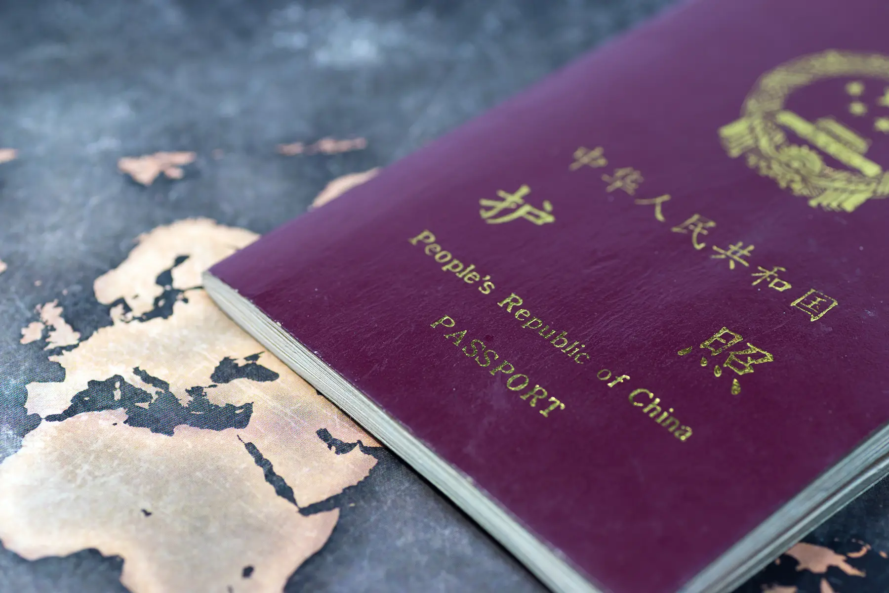 Chinese passport cover