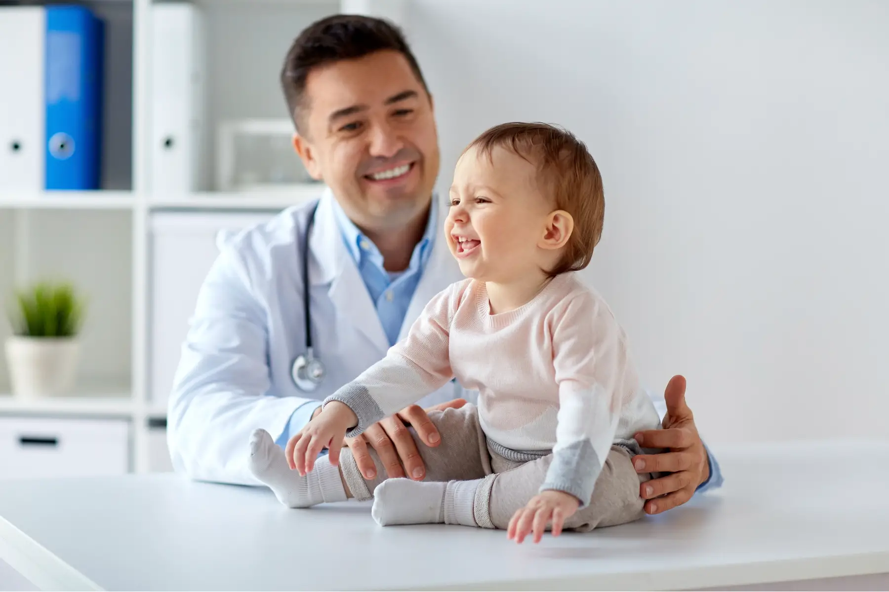 Doctor with toddler