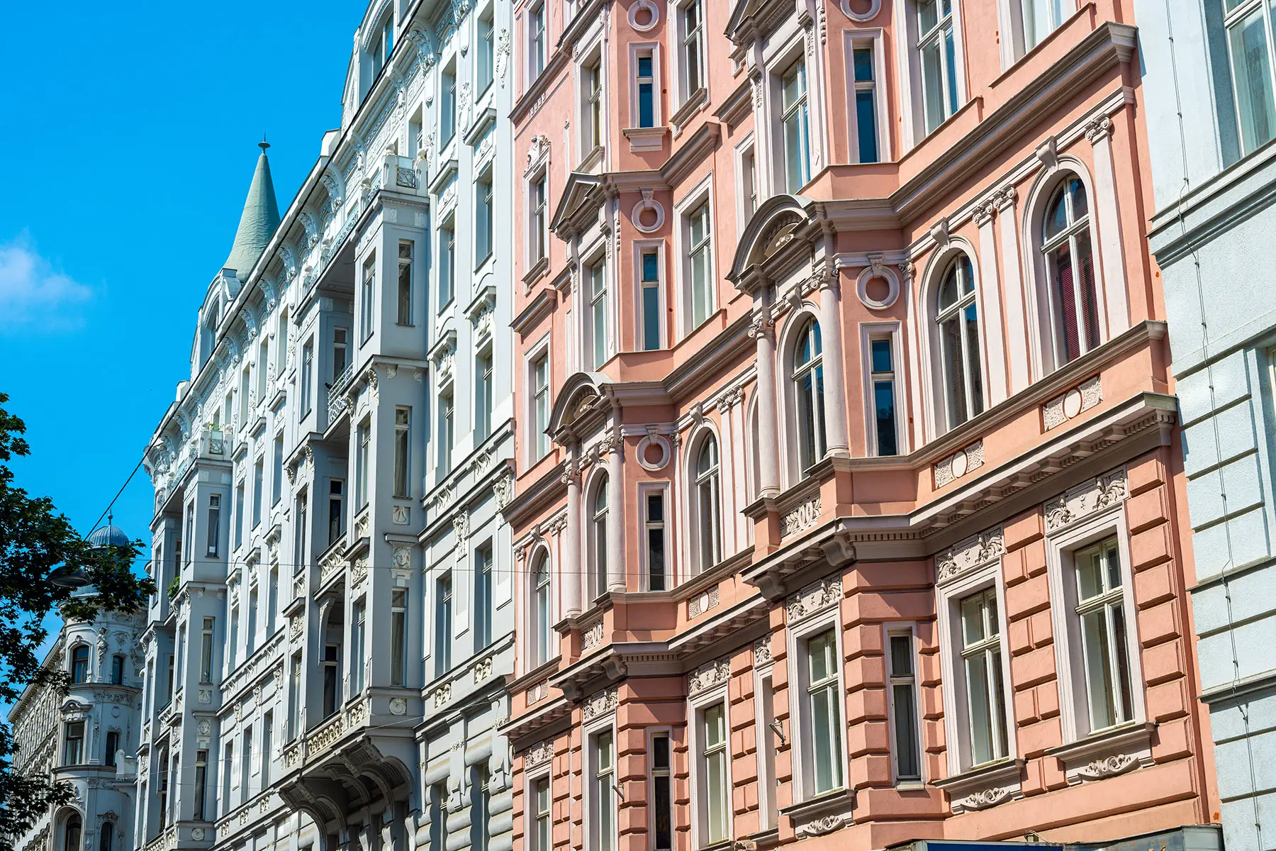 Historical apartment buildings in Vienna