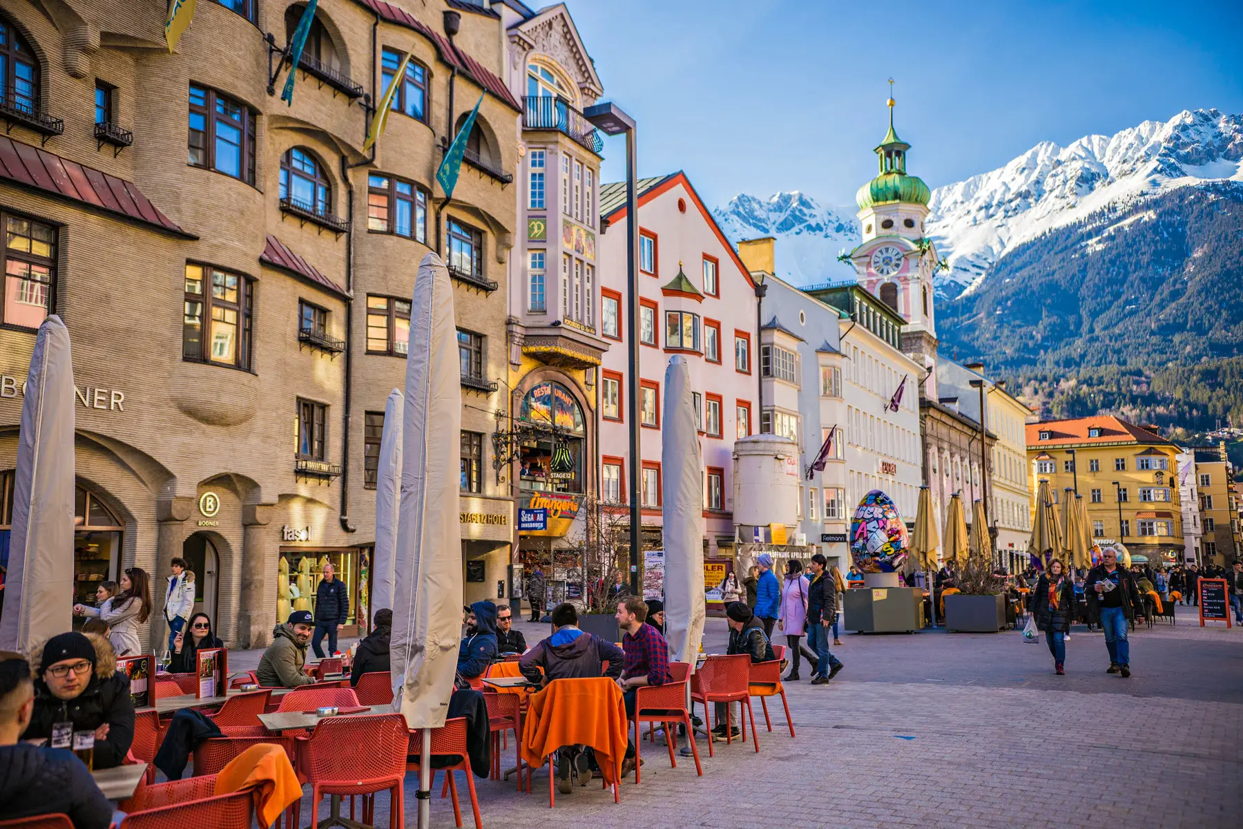The city center of Innsbruck