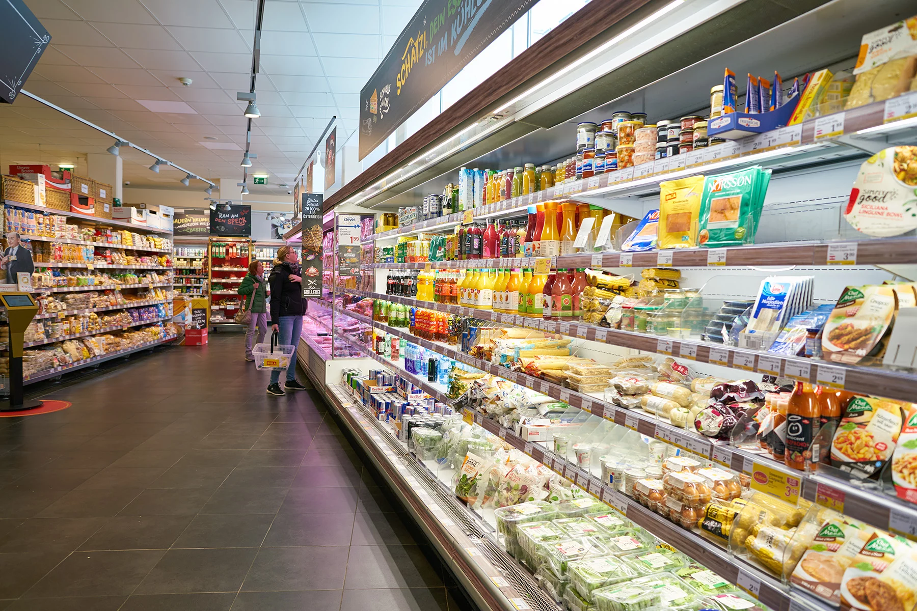 Interior of a grocery store in Vienna, Austria