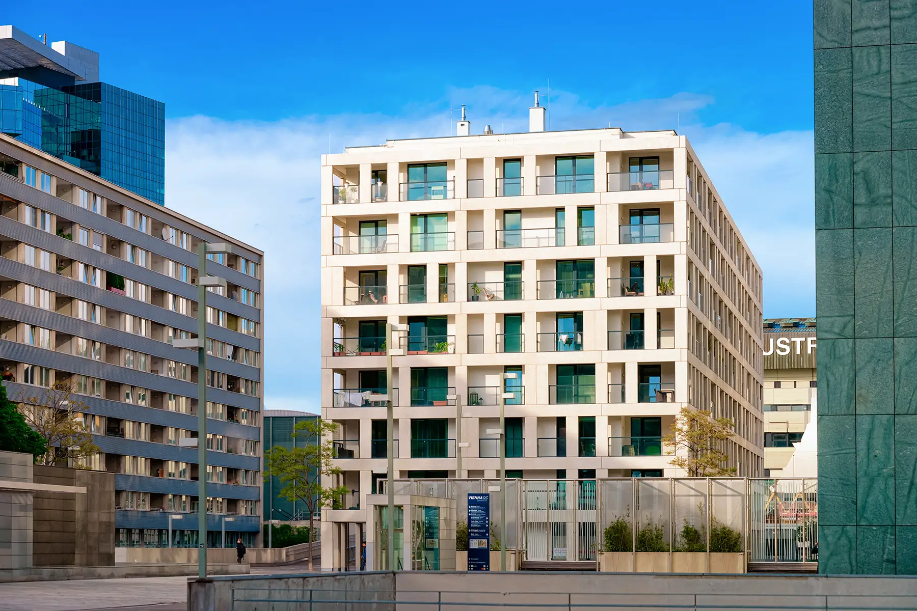 Modern apartment buildings in Vienna