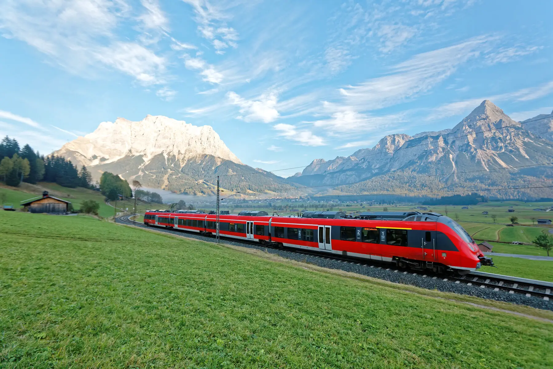 Regional train in the mountains in Austria