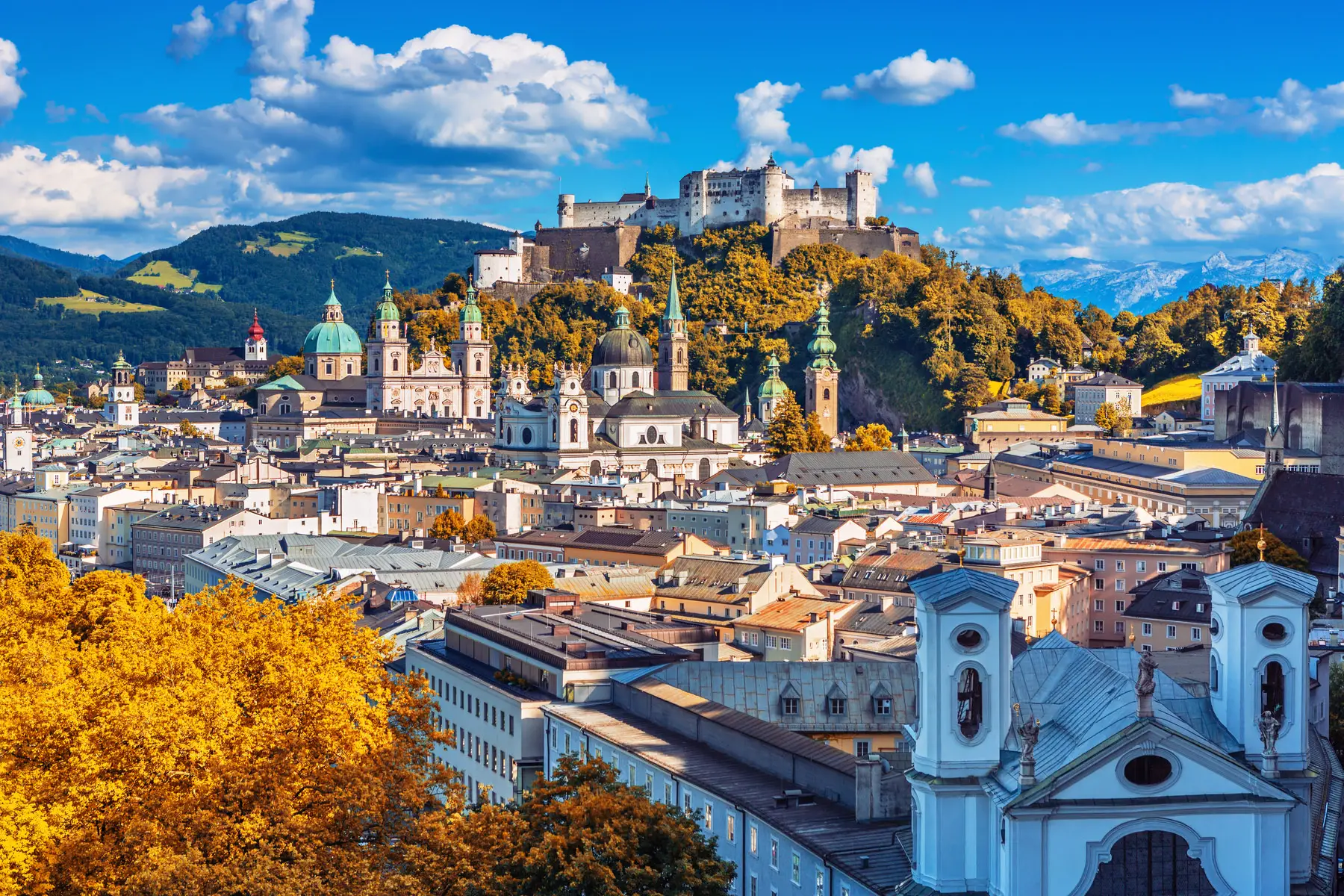 Salzburg on a sunny autumn day