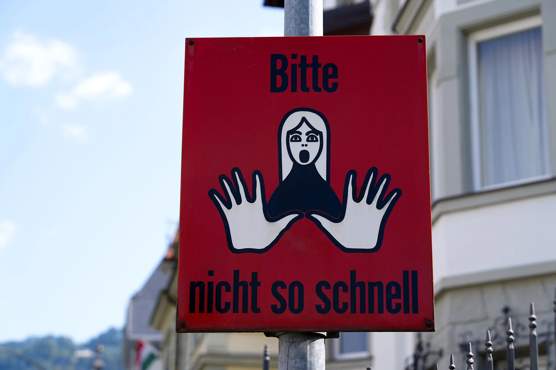 Traffic sign in Bregenz, Austria