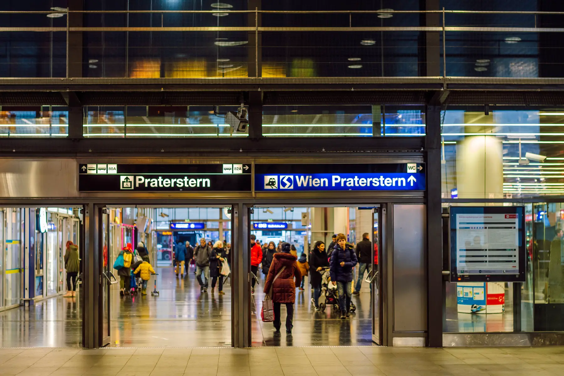 An entrance to Vienna Praterstern station