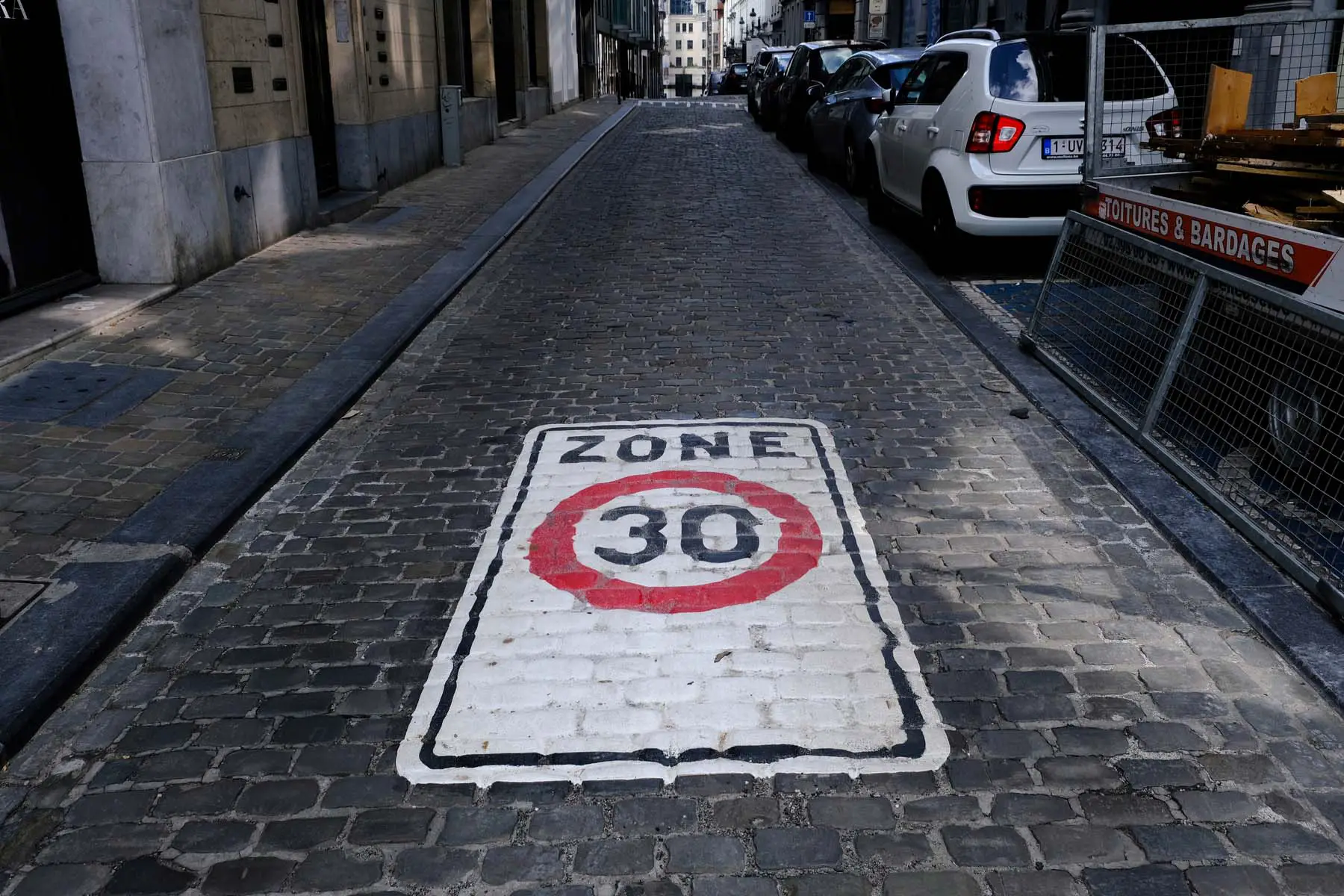 speed sign in Brussels