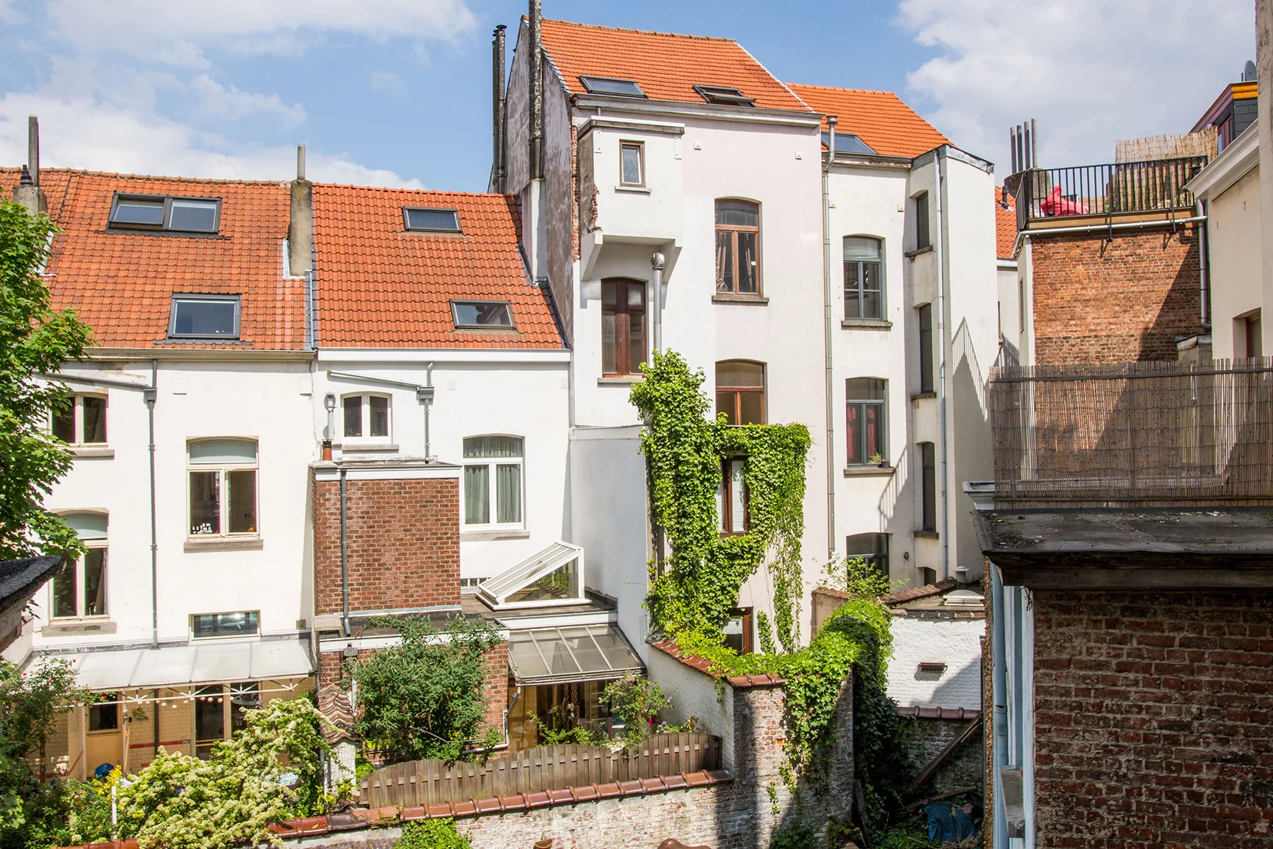 A typical view from a residential balcony in Brussels