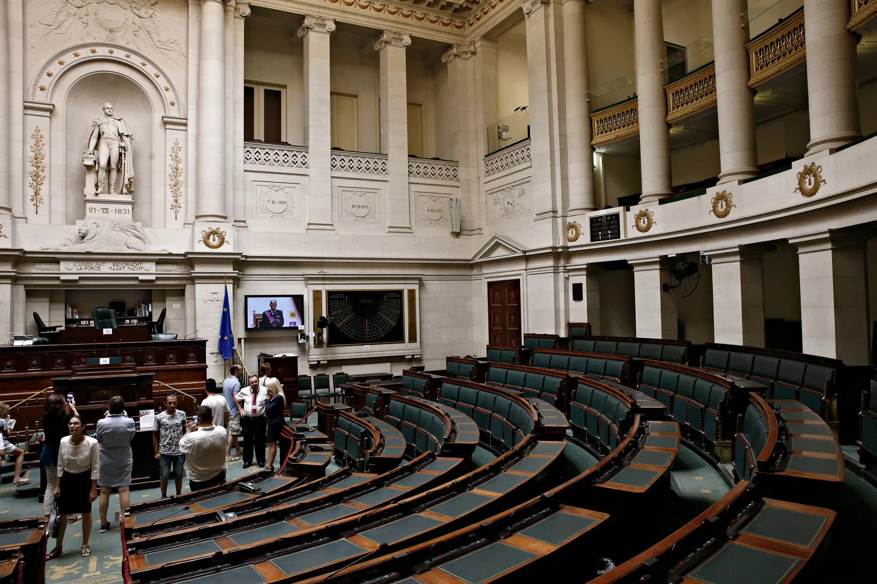 Federal parliament's Chamber of Representatives in Brussels