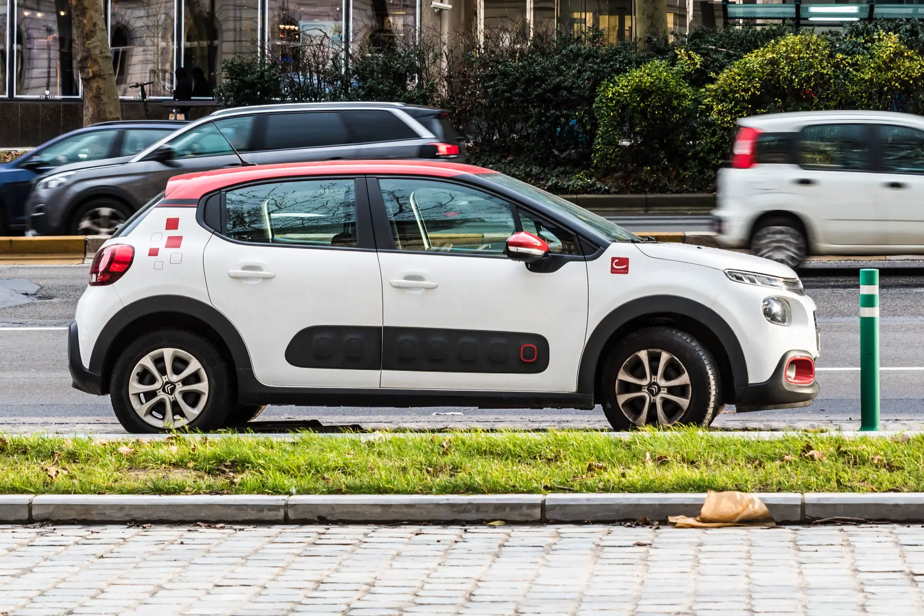 a car-sharing vehicle in Brussels