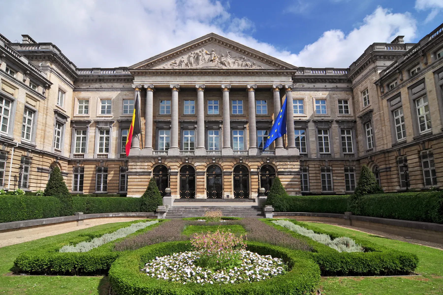 Belgian Federal Parliament at the Palace of the Nation in Brussels