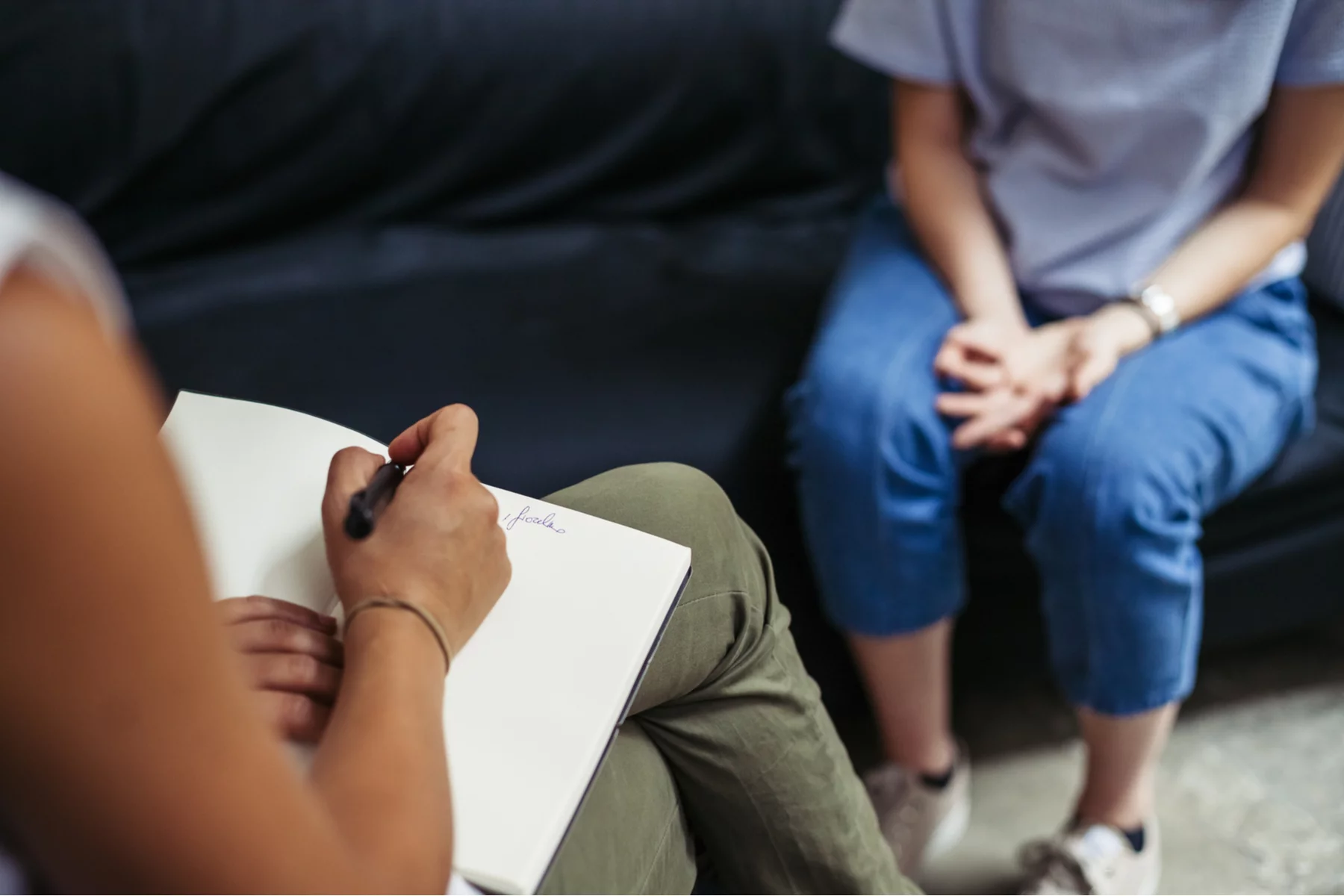 woman in individual consultation session with therapist