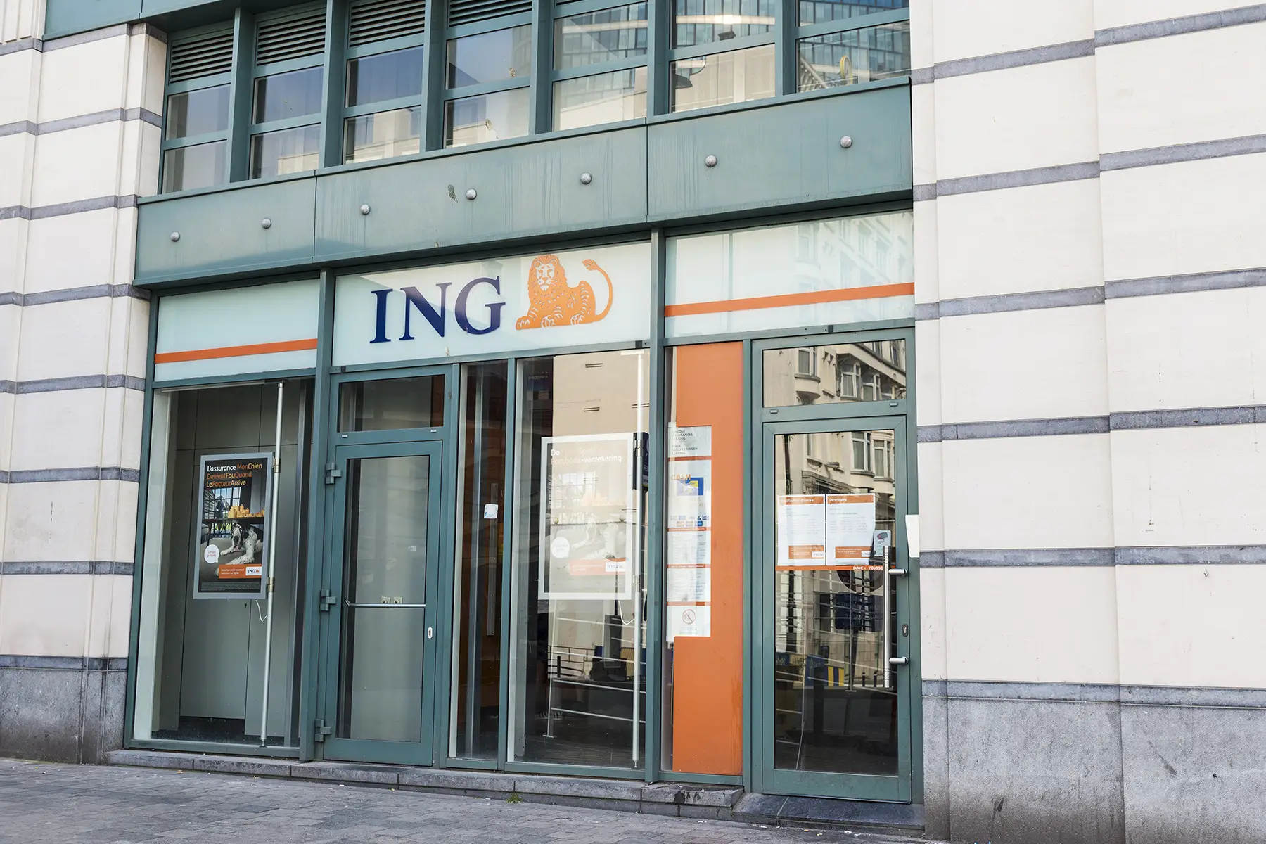 An ING bank branch in Brussels, Belgium