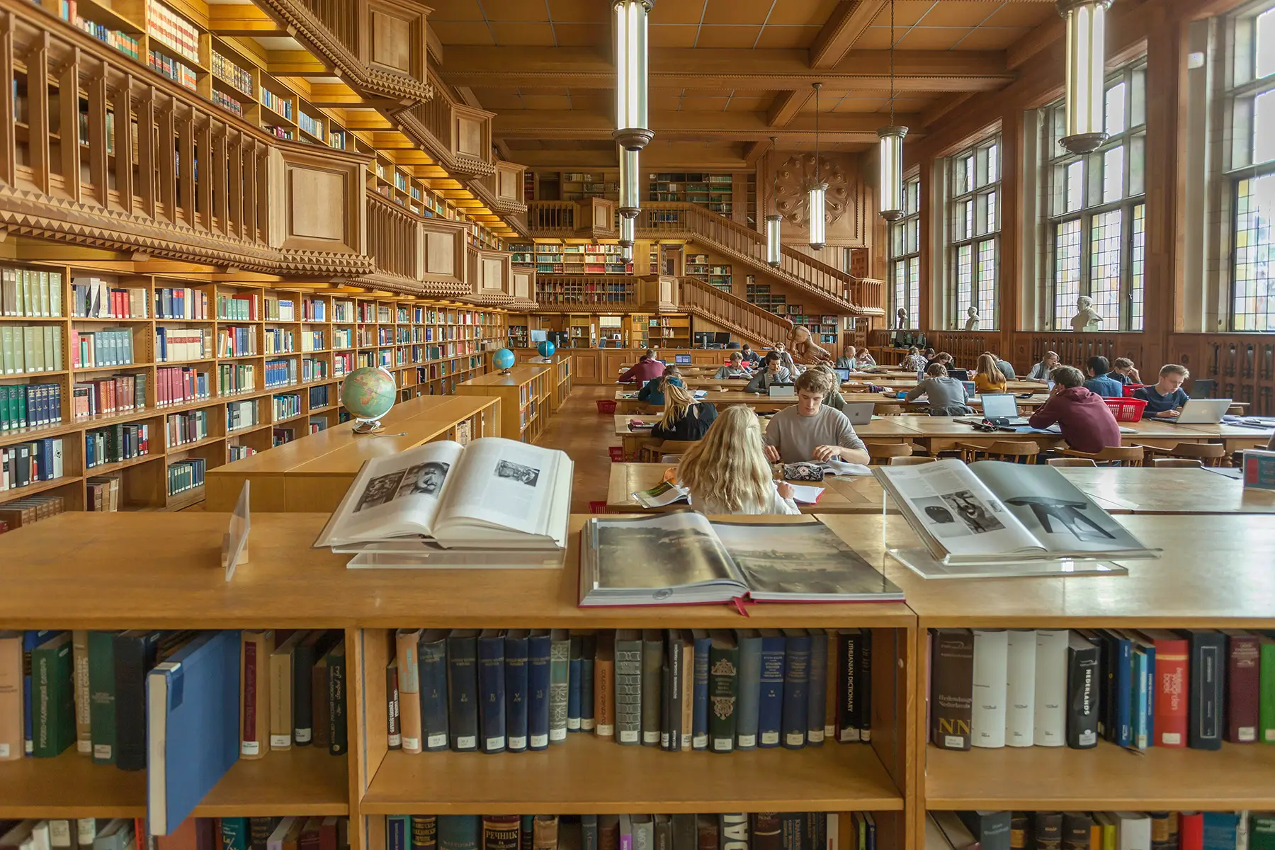 A library at the Katholieke Universiteit Leuven