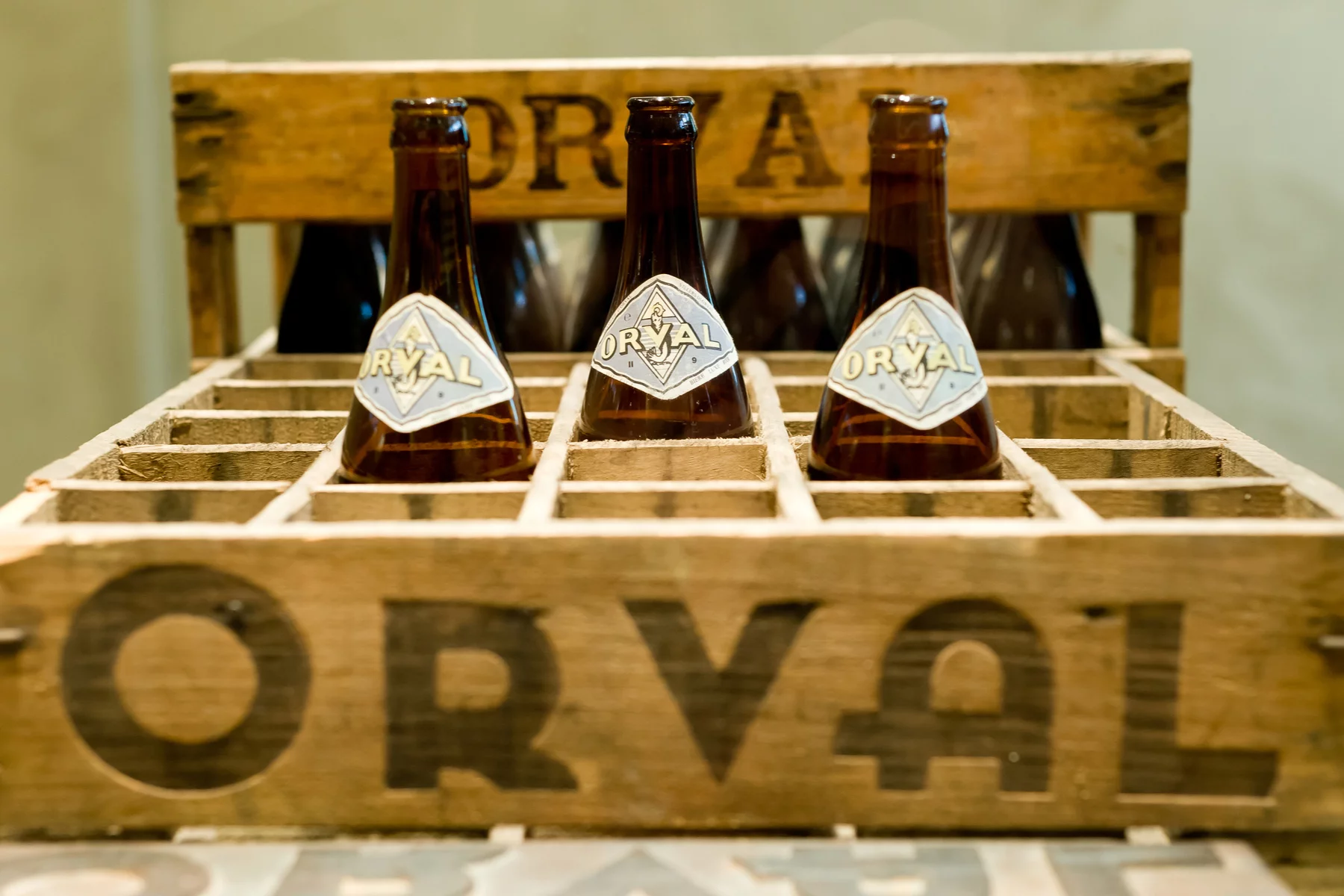Orval trappist beer bottles