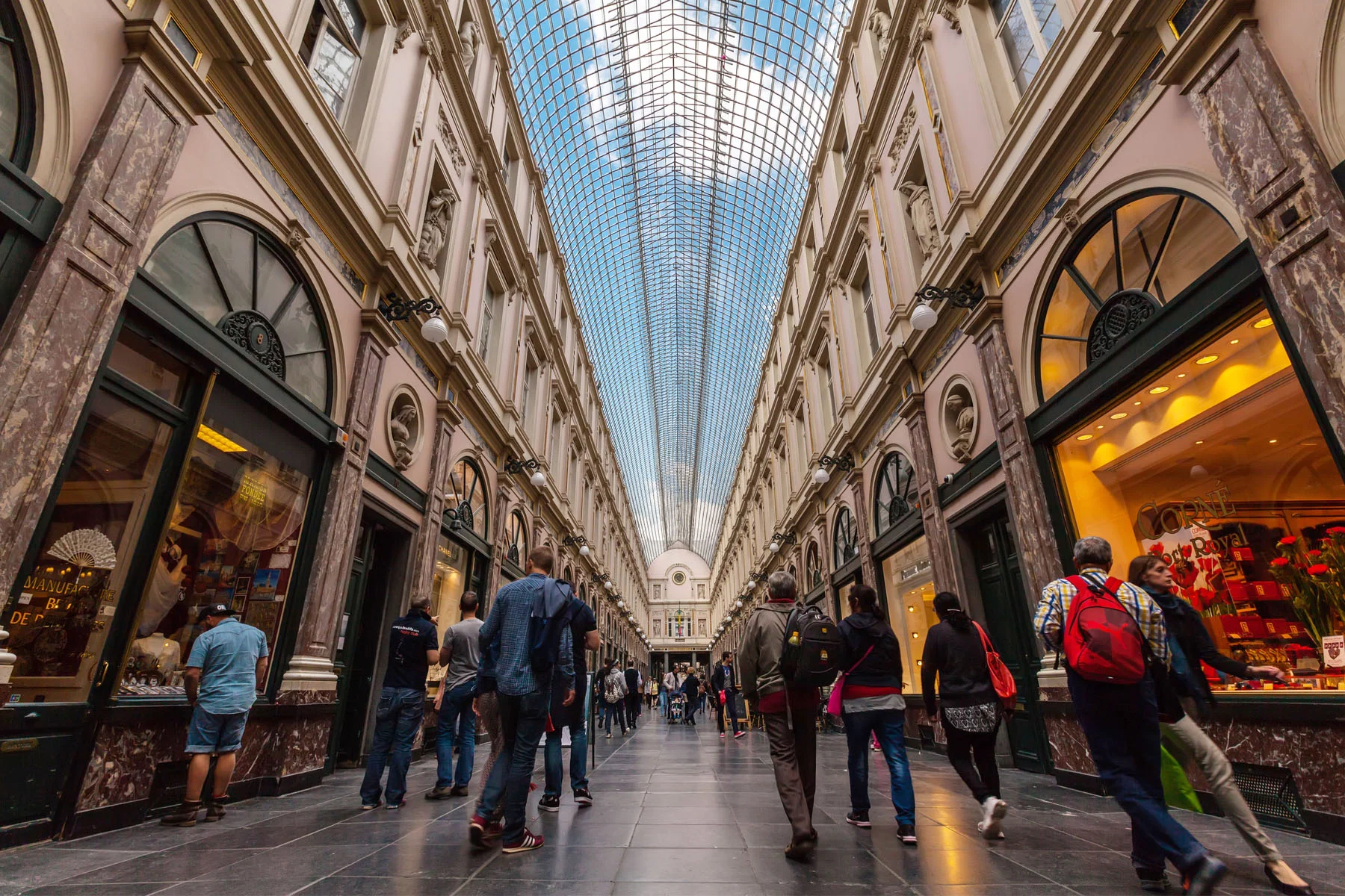 A shopping arcade in Brussels