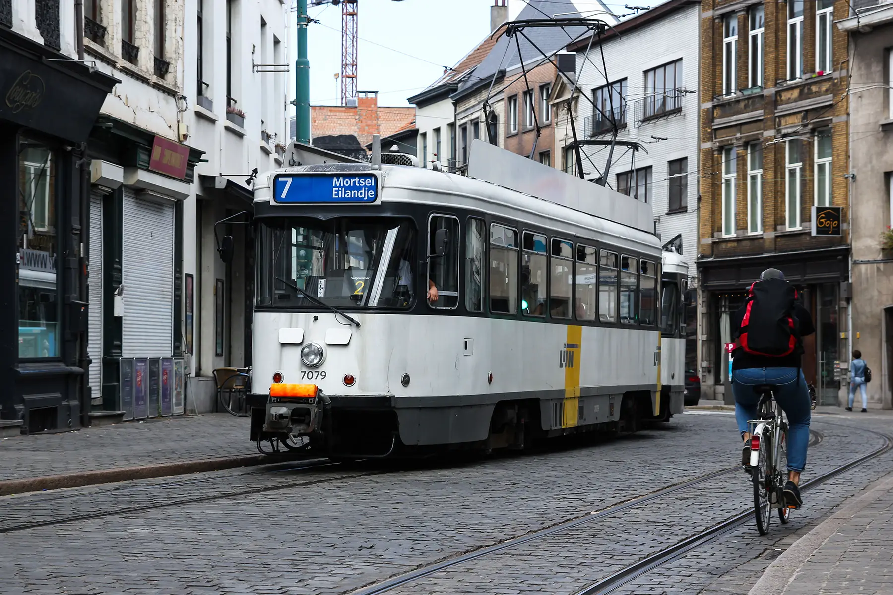 A tram in Antwerp