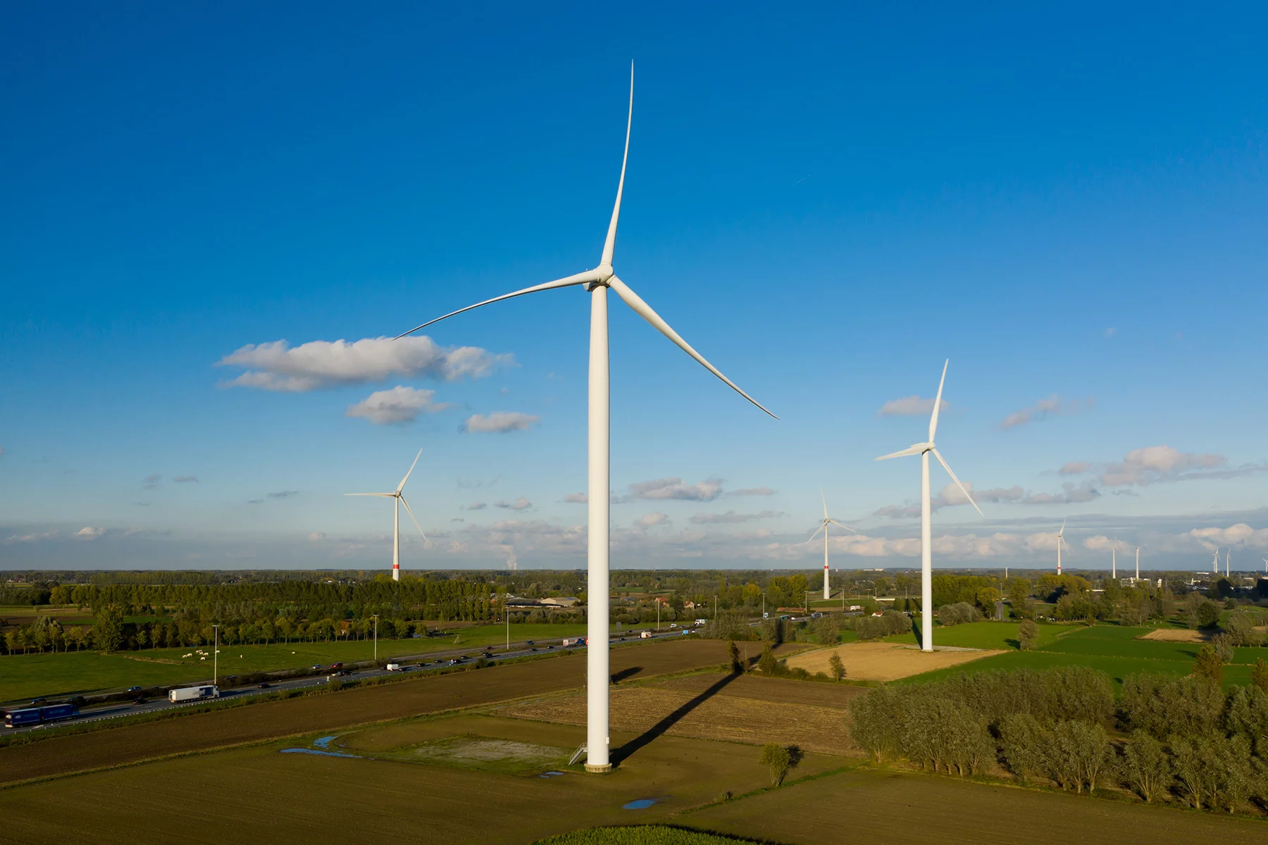 A wind farm in Belgium