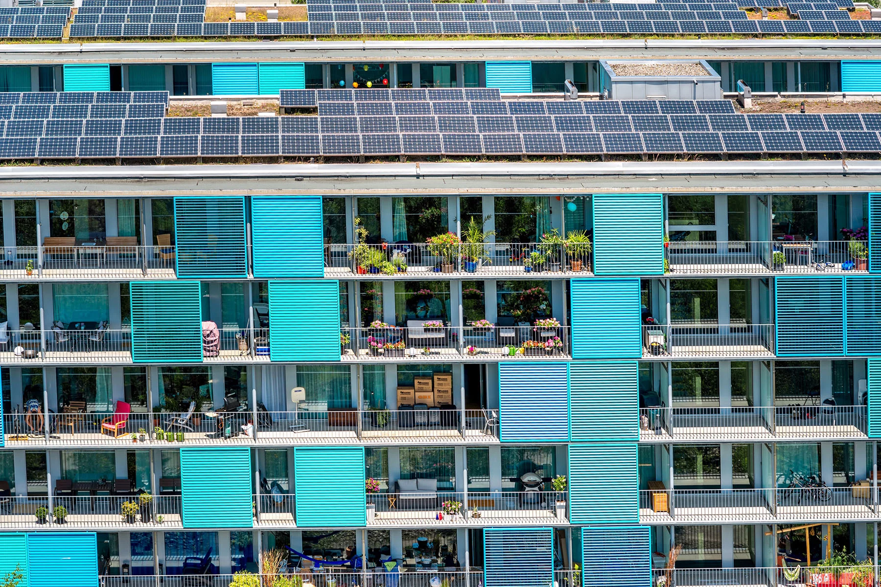 Apartments with solar panels in Zurich