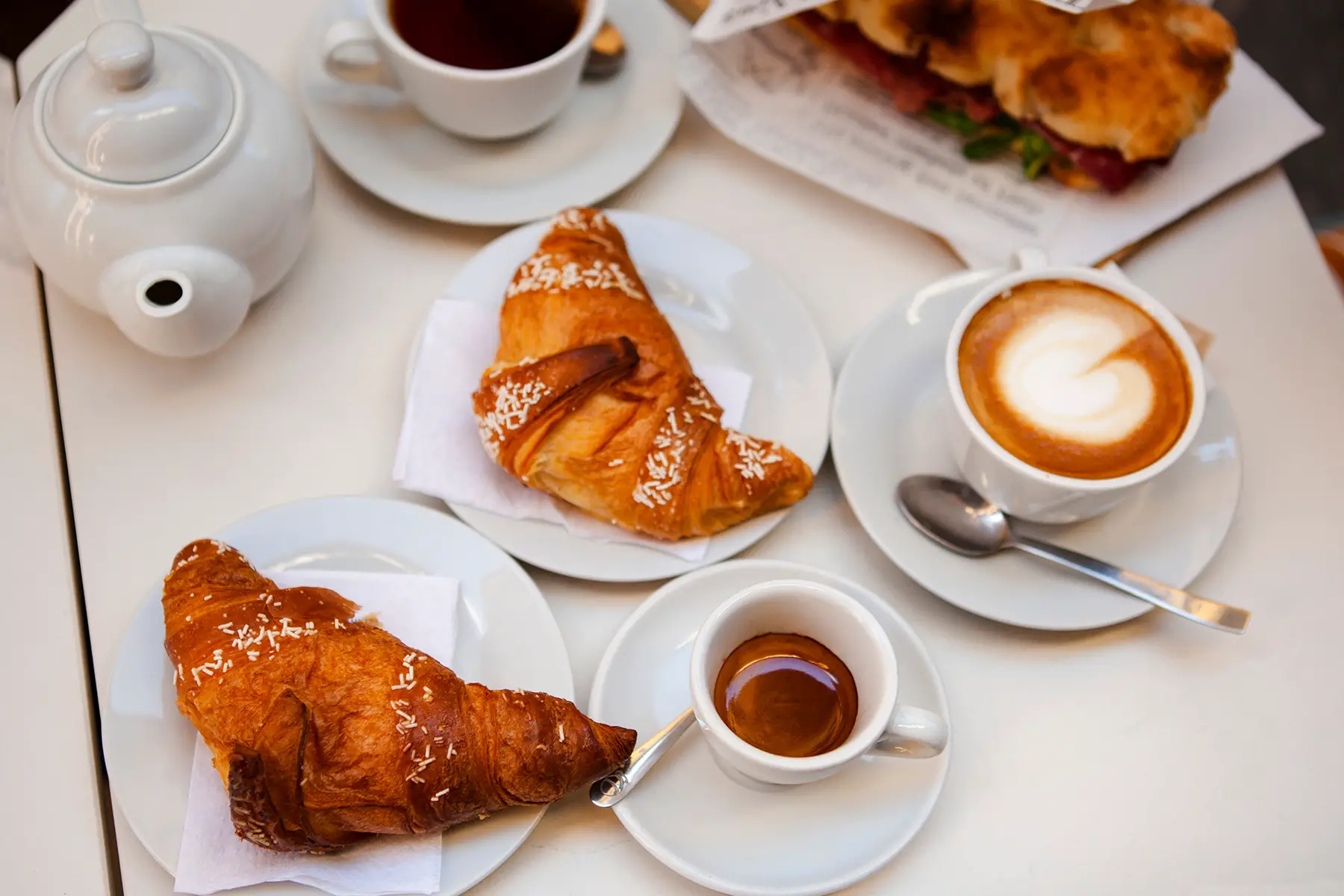Croissants with coffee