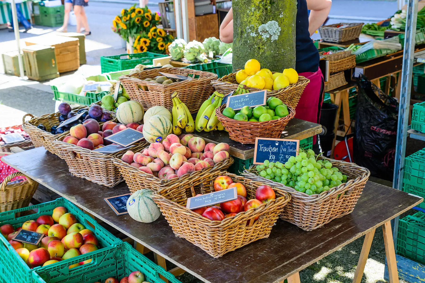 A fruit market in Switzerland