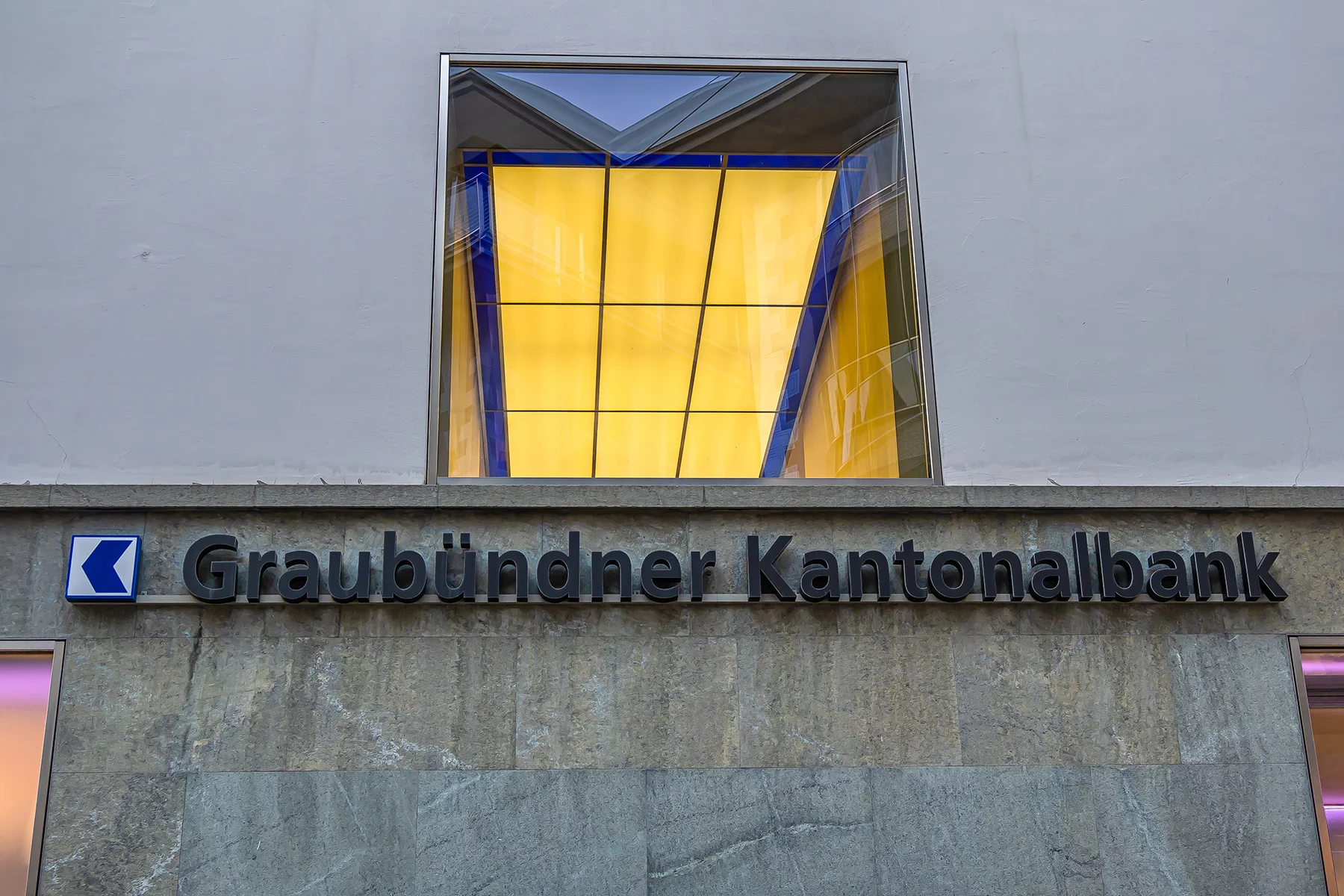 A branch of the Graubündner Kantonalbank in St. Moritz, Switzerland