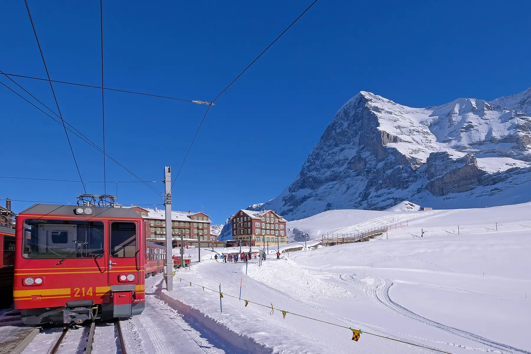 The Jungfraubahn during winter