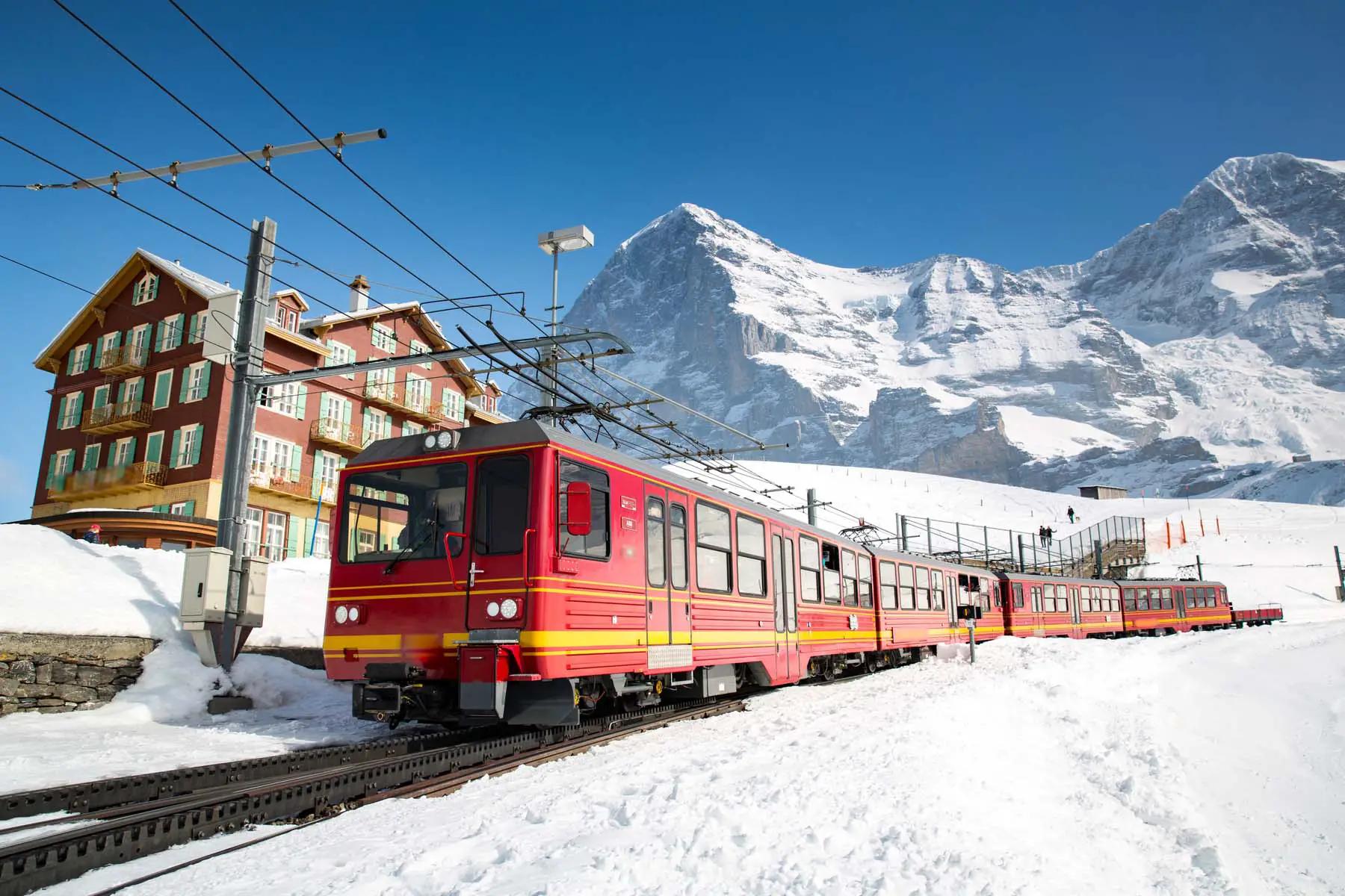 A train on Jungfraujoch