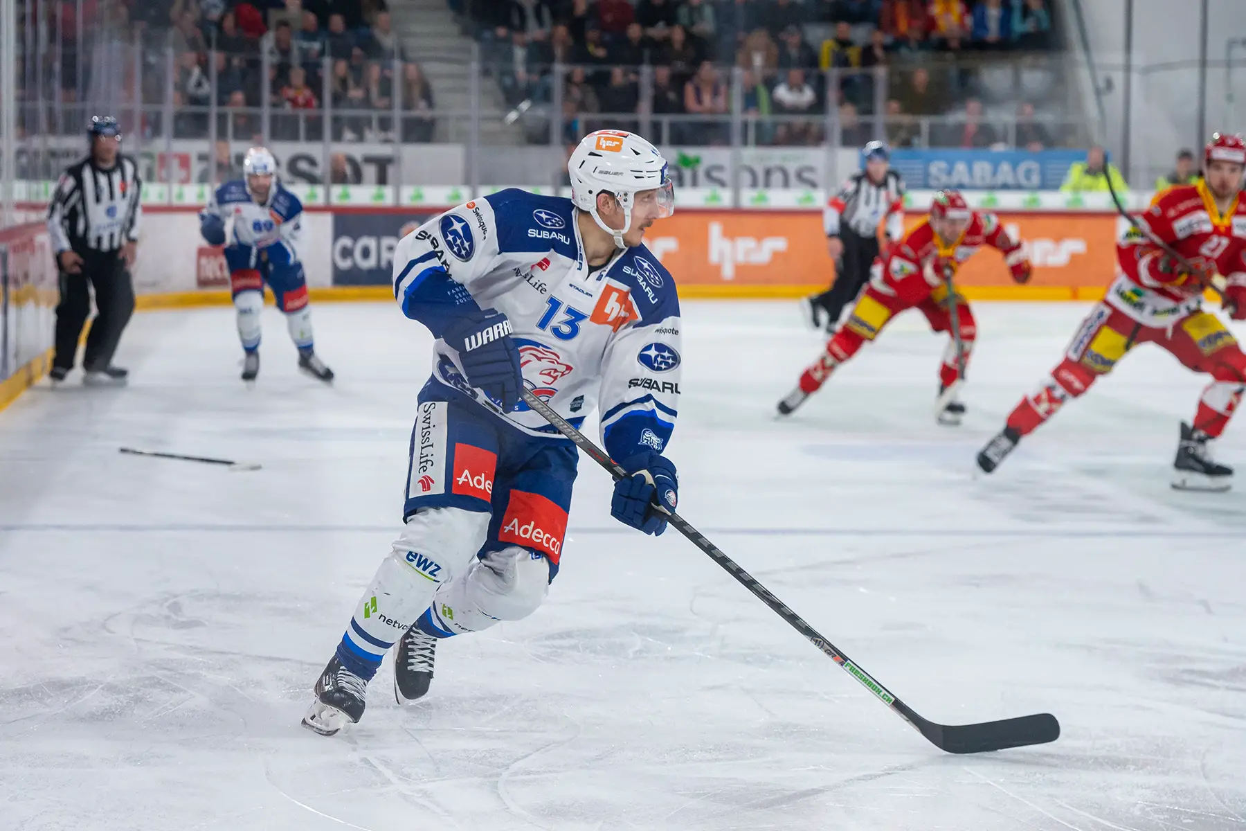 National League hockey game between ZSC Lions and EHC Biel-Bienne