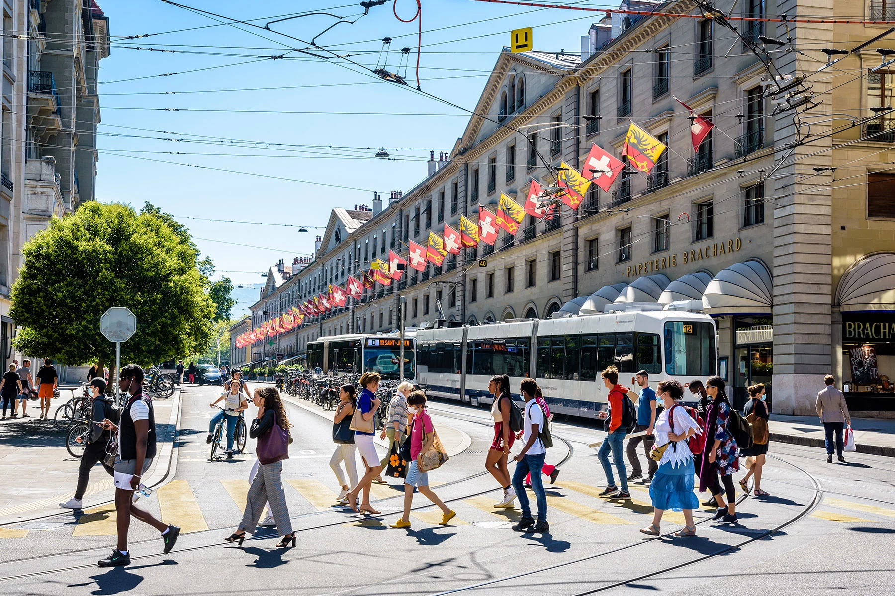 Pedestrians in Geneva