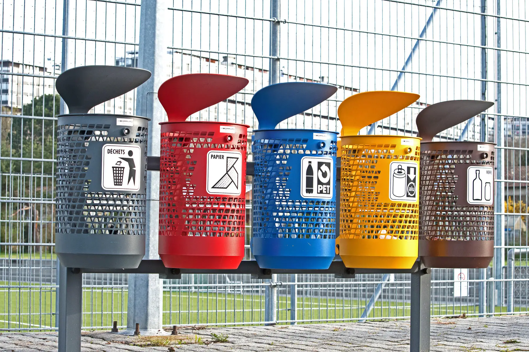 Swiss recycling bins