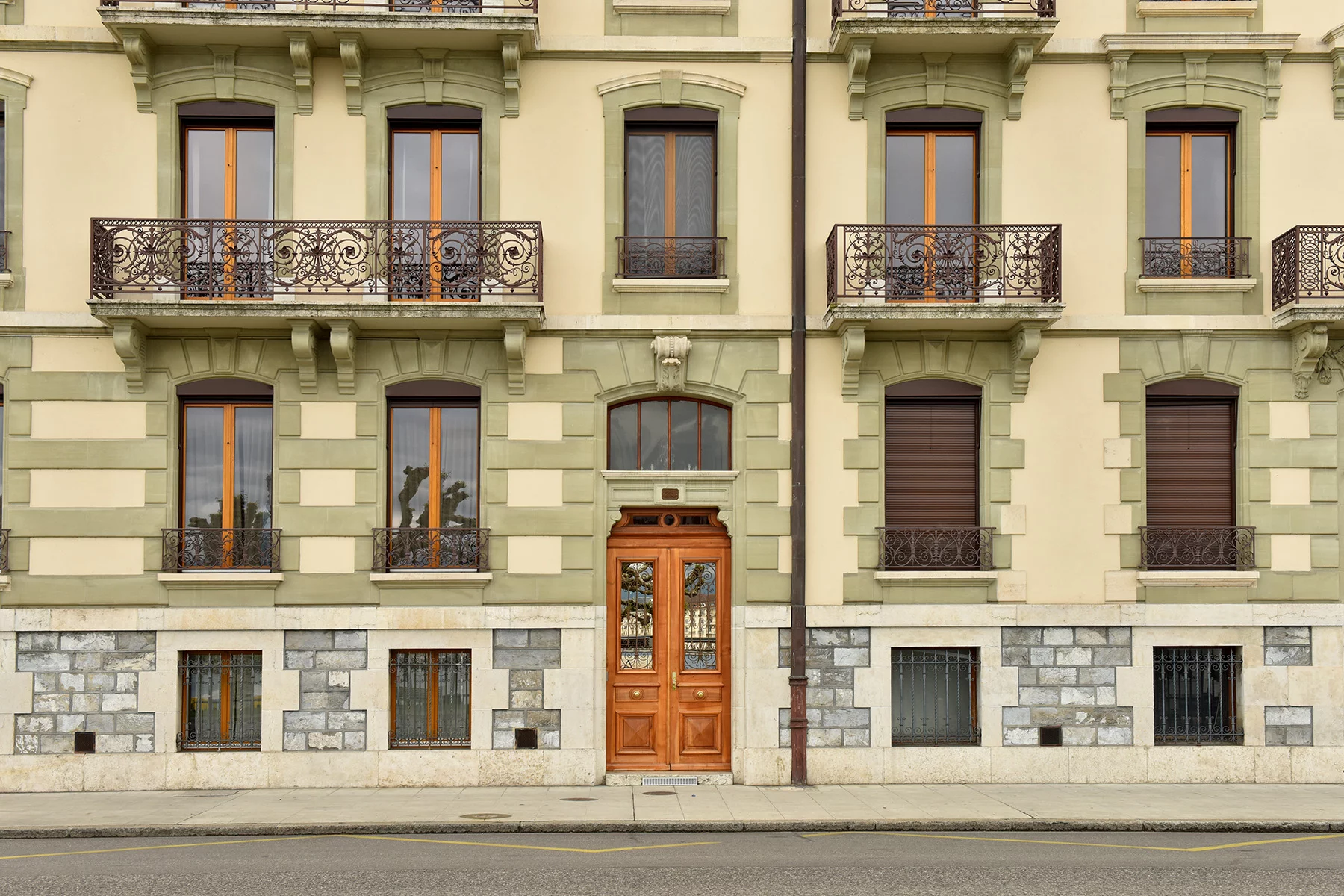 Typical old apartments in Geneva