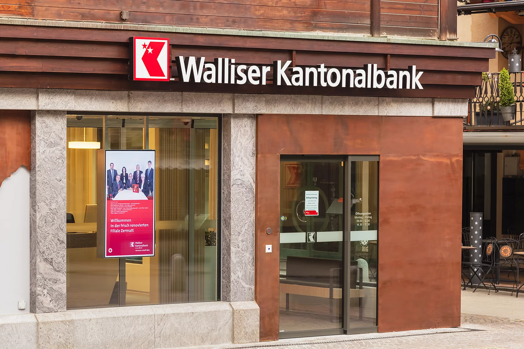 Walliser Kantonalbank branch in Zermatt