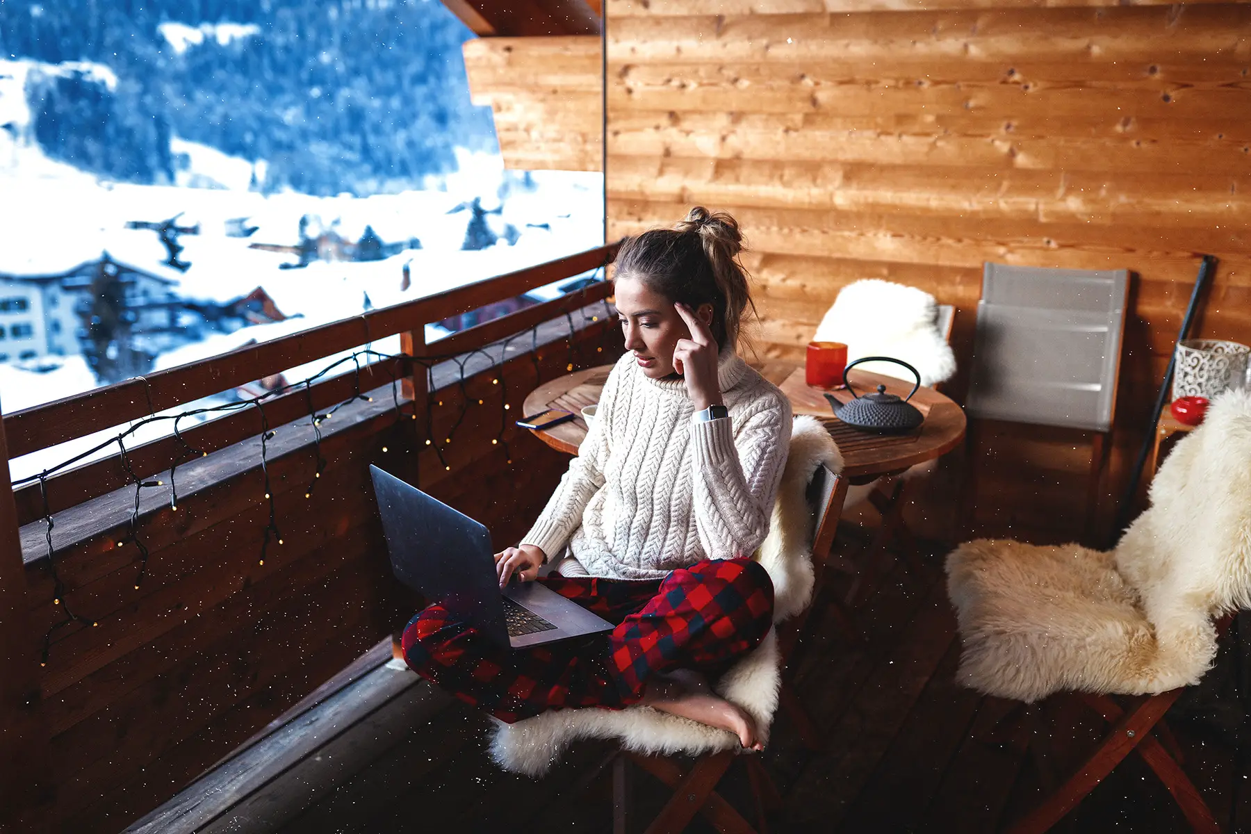 Working from home in a Swiss village