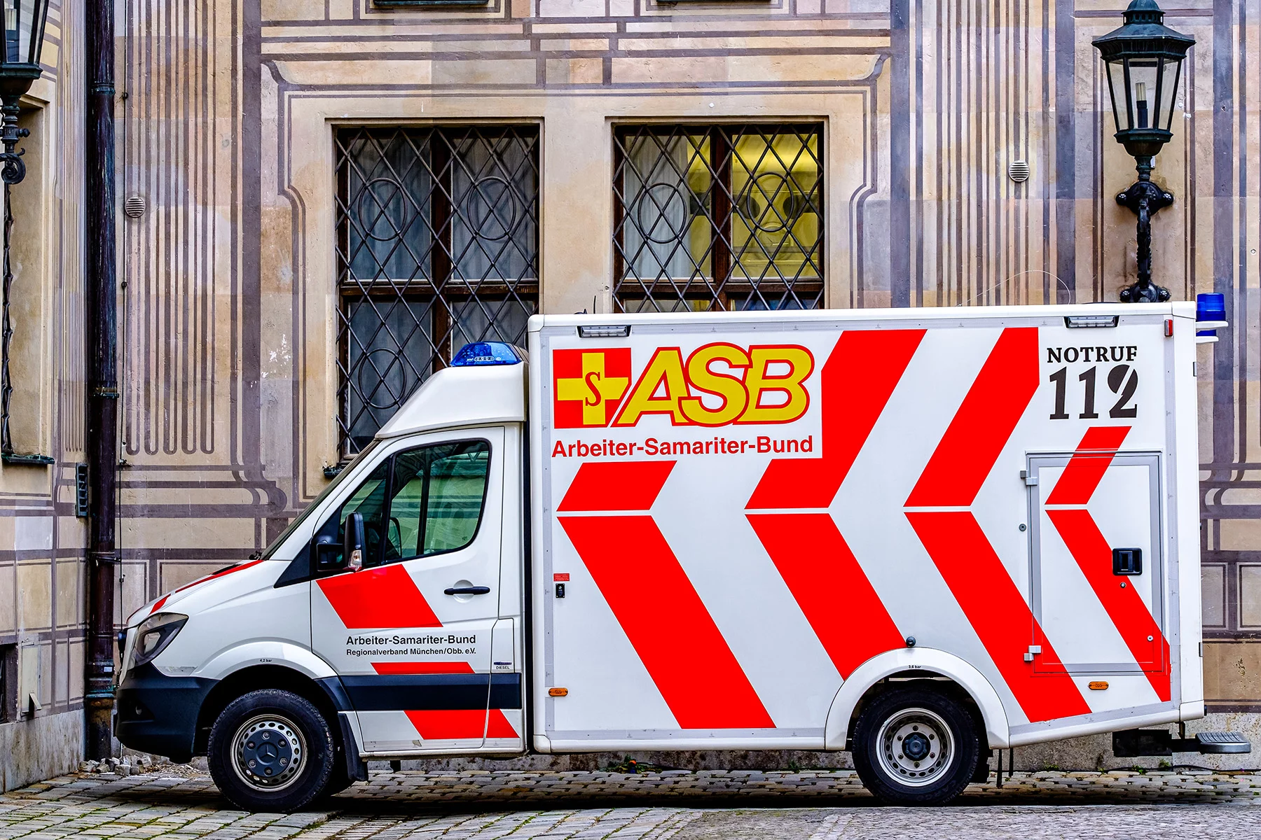 An ambulance in Munich, Germany