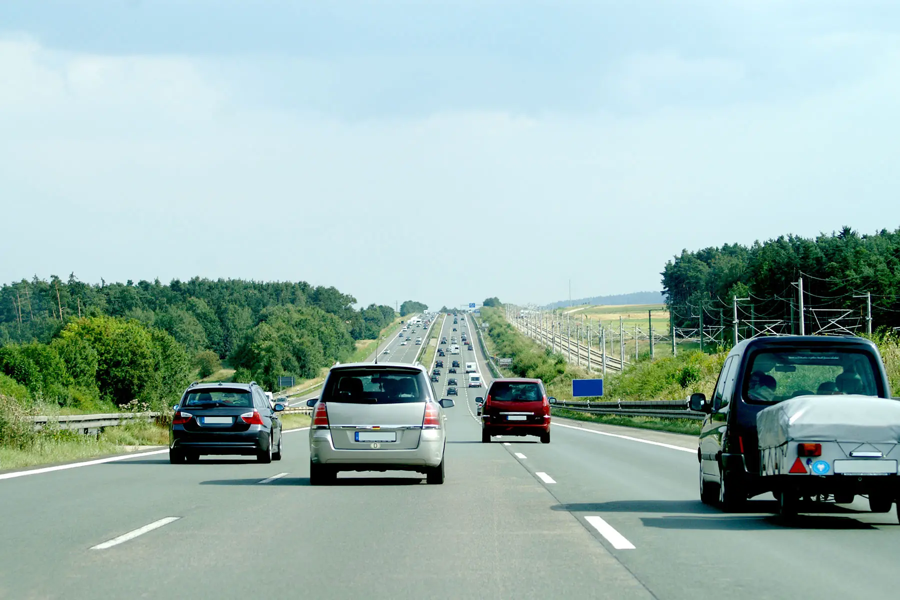 cars on the Autobahn in southern Germany