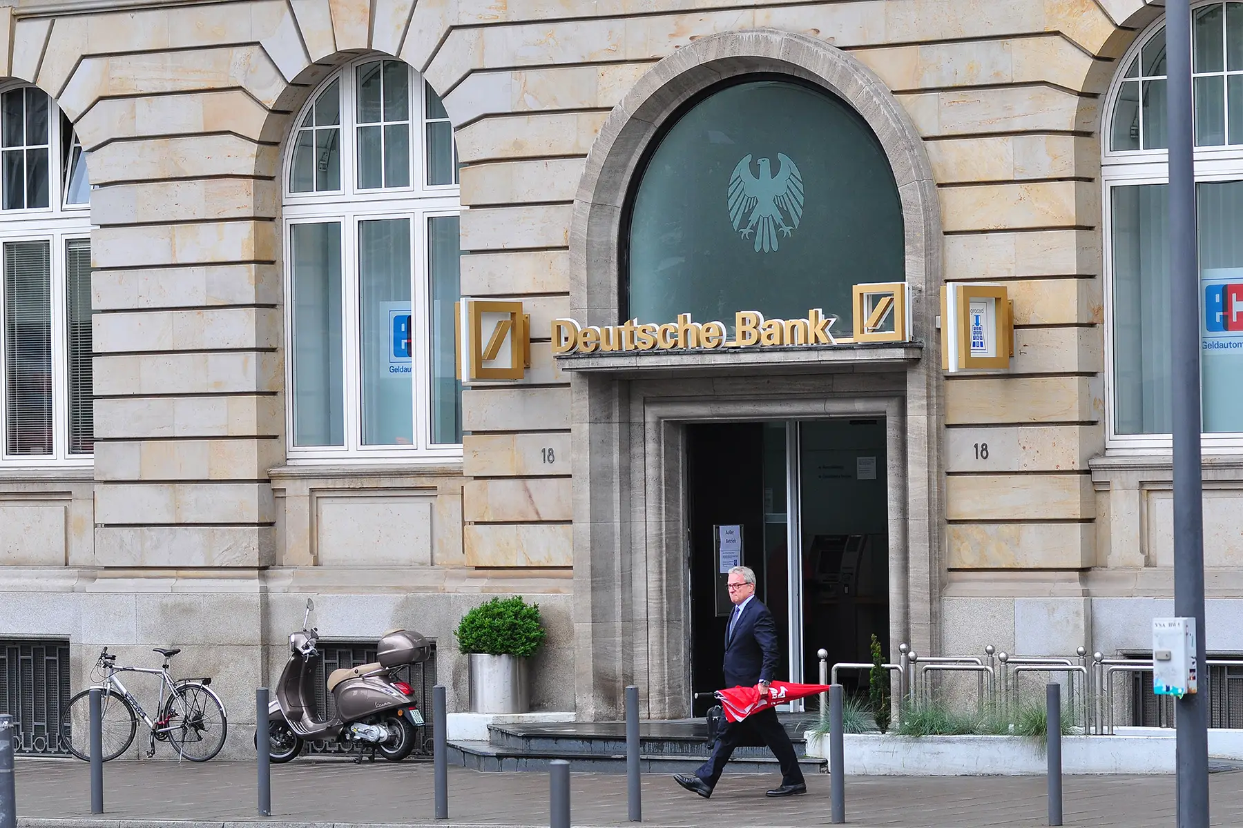 A Deutsche Bank branch in Frankfurt, Germany
