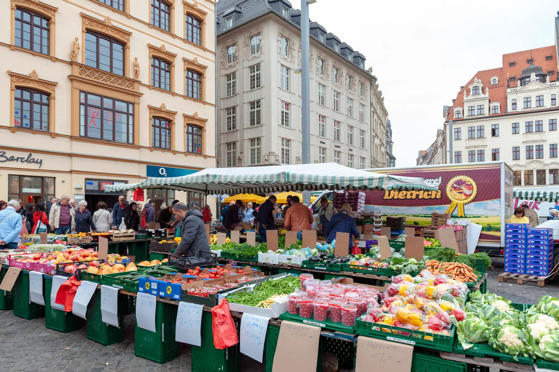 Farmers market in Leipzig